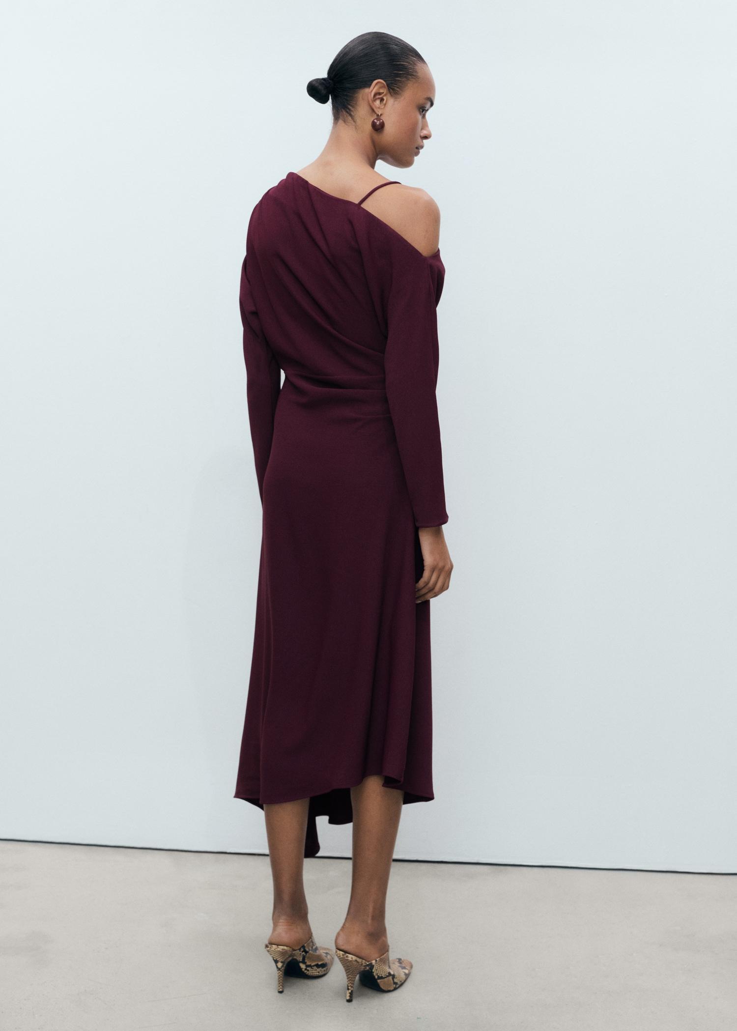 Asymmetrical midi-dress - Women | MANGO USA Product Image