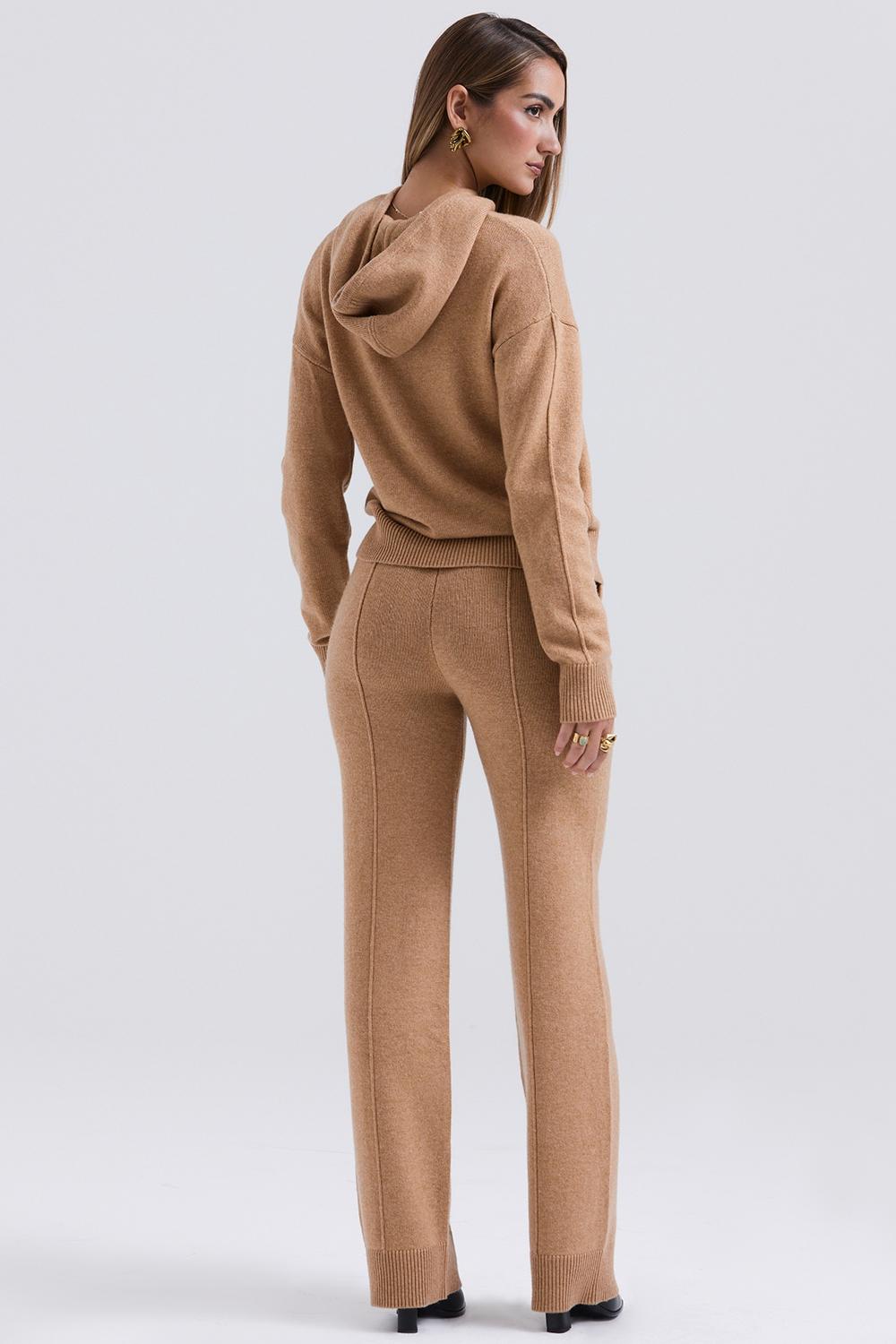 Jionni  camel cashmere blend hoodie - sale Product Image