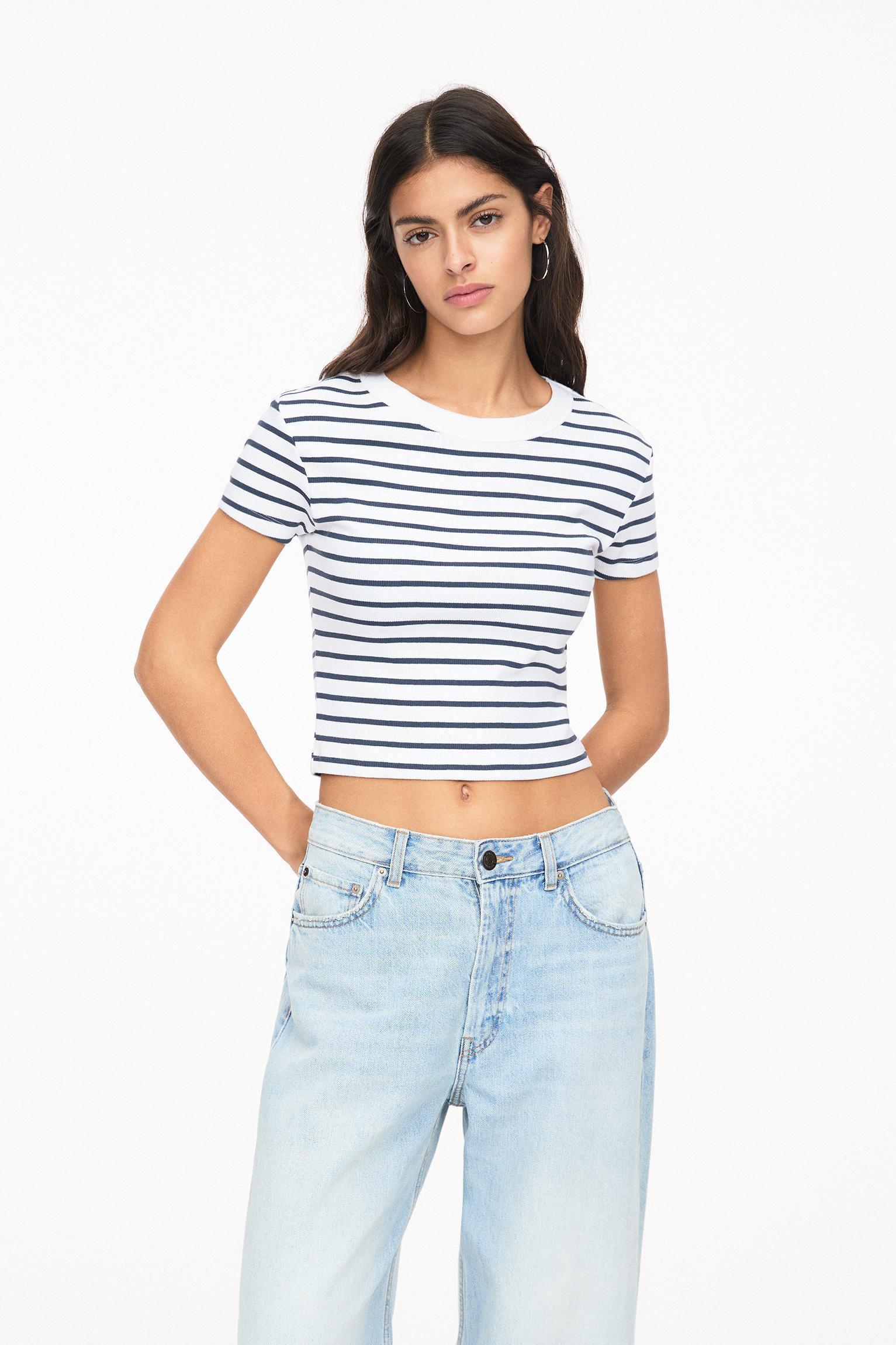 Ribbed cropped T-shirt Product Image