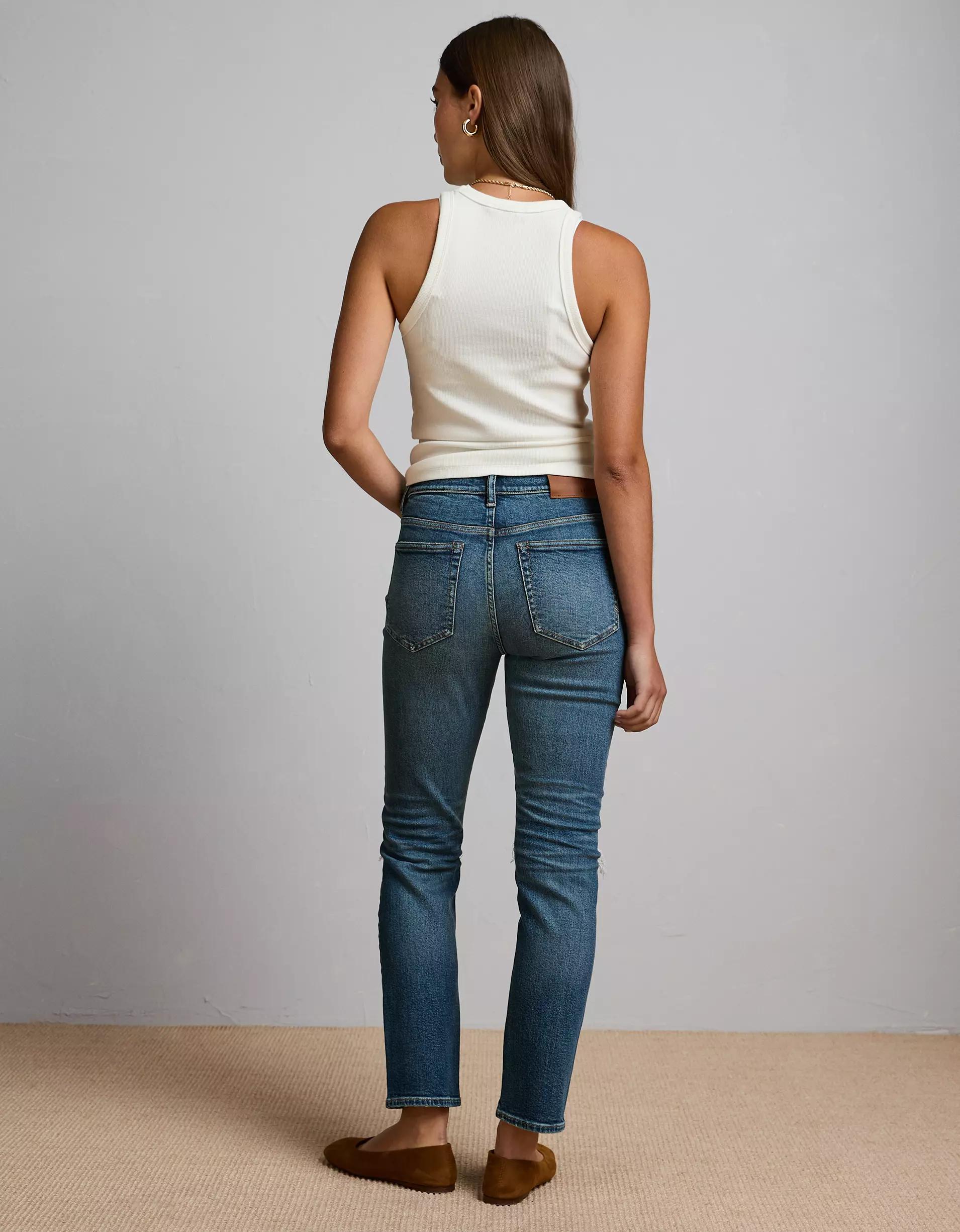 AE77 Premium Straight Crop Jean Product Image