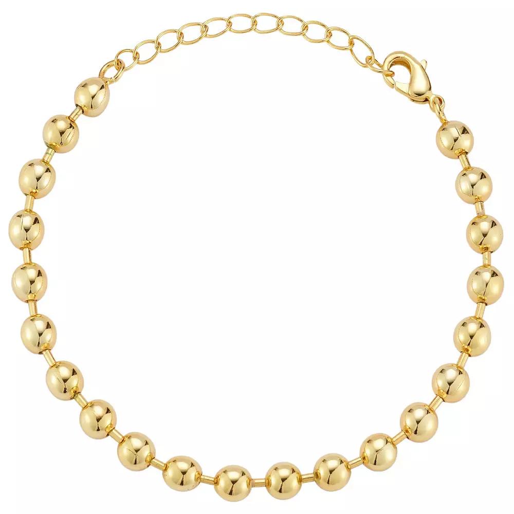WINX 18k Gold Plated Ball Chain Bracelet, Women's, Size: 9", Gold Tone Product Image