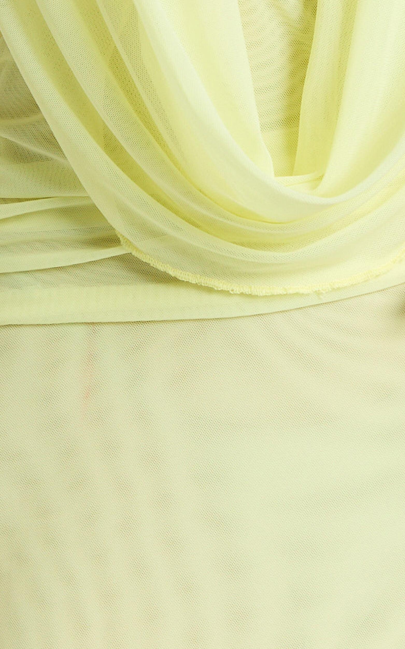 Bettina Maxi Dress - Low Cowl Neck Halter Bodycon Dress in Lemon Product Image