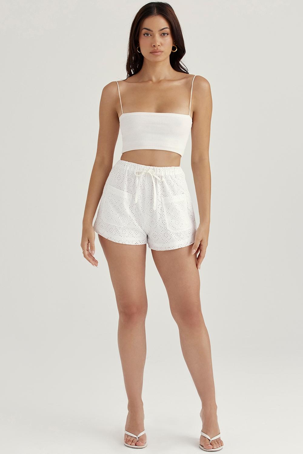 Mae  white broderie anglaise shorts Product Image