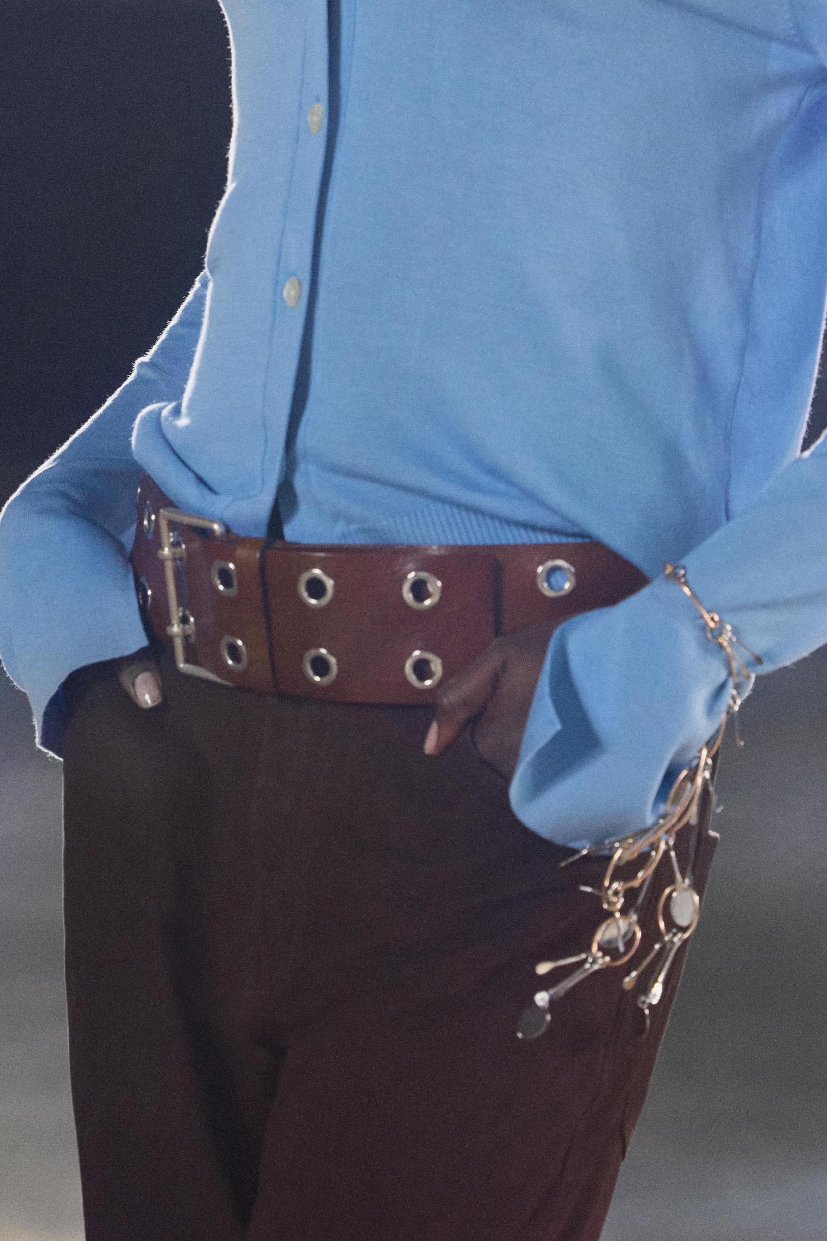 STUDDED LEATHER BELT Product Image