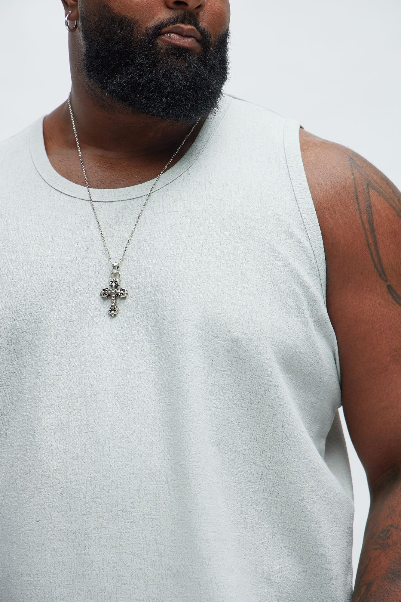 Duval Textured Relaxed Tank - Grey Product Image