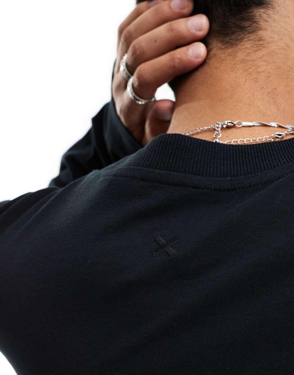 COLLUSION long sleeve t-shirt in black Product Image