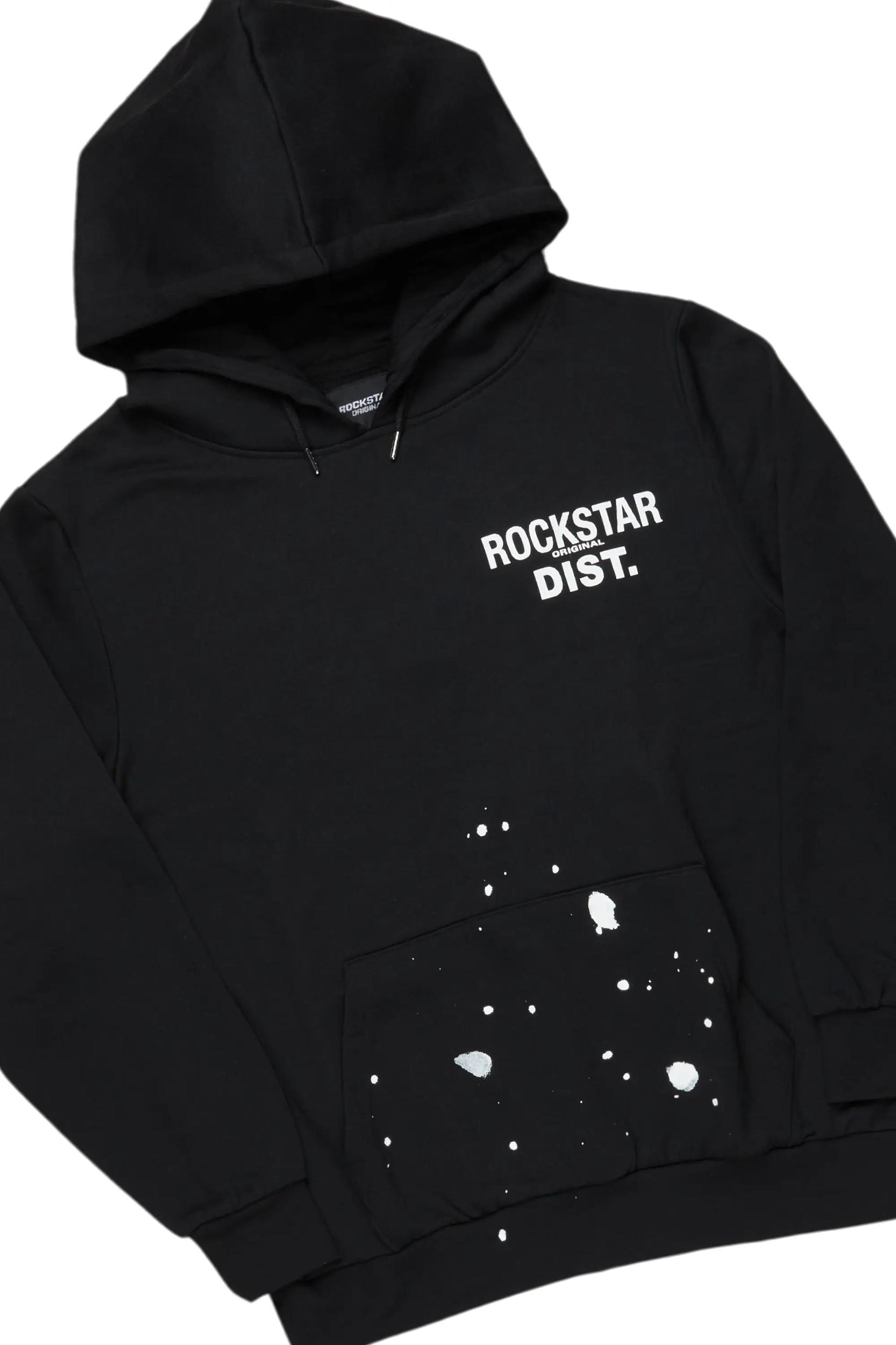 Raffer Black Hoodie/Super Stacked Flare Track Set Male Product Image