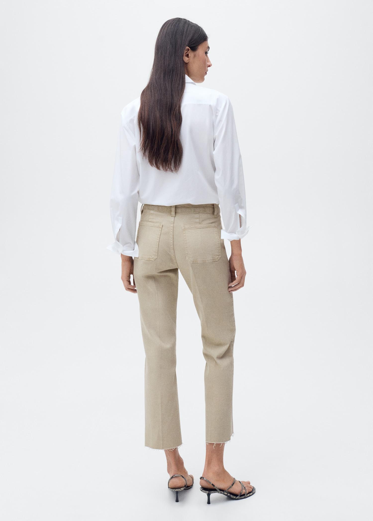 Flared cropped jeans with pockets - Women | MANGO USA Product Image