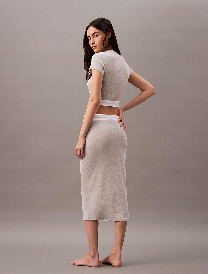 Cotton Stretch Rib Skirt Product Image