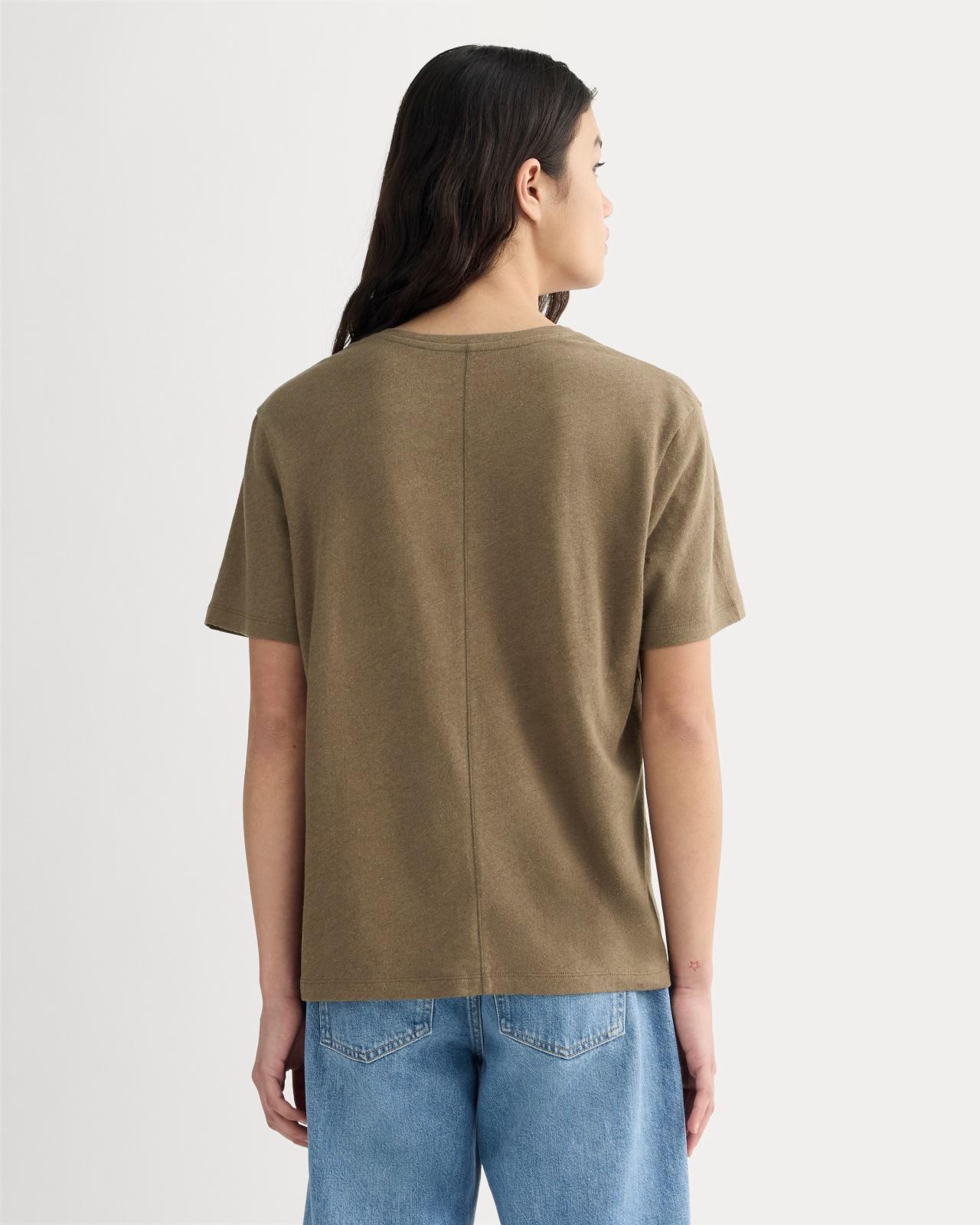 Womens Slouchy V-Neck T-Shirt in Cotton Linen by Everlane Product Image
