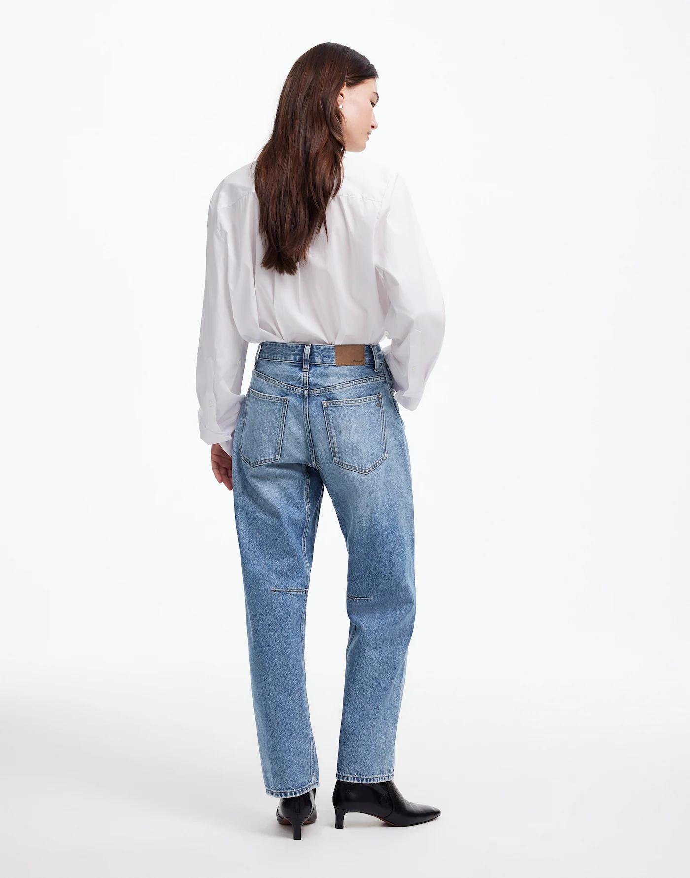 The Petite Darted Barrel-Leg Jean Product Image