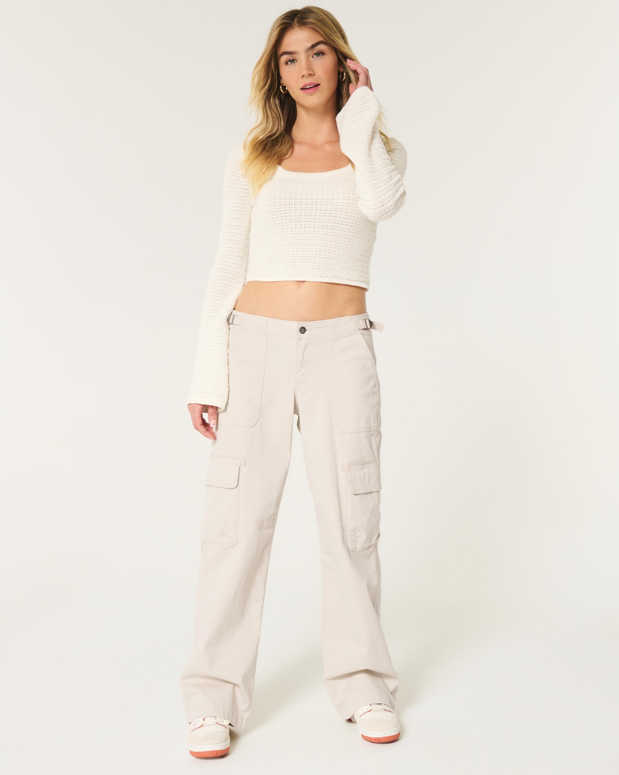 Low-Rise Baggy Cargo Pants Product Image