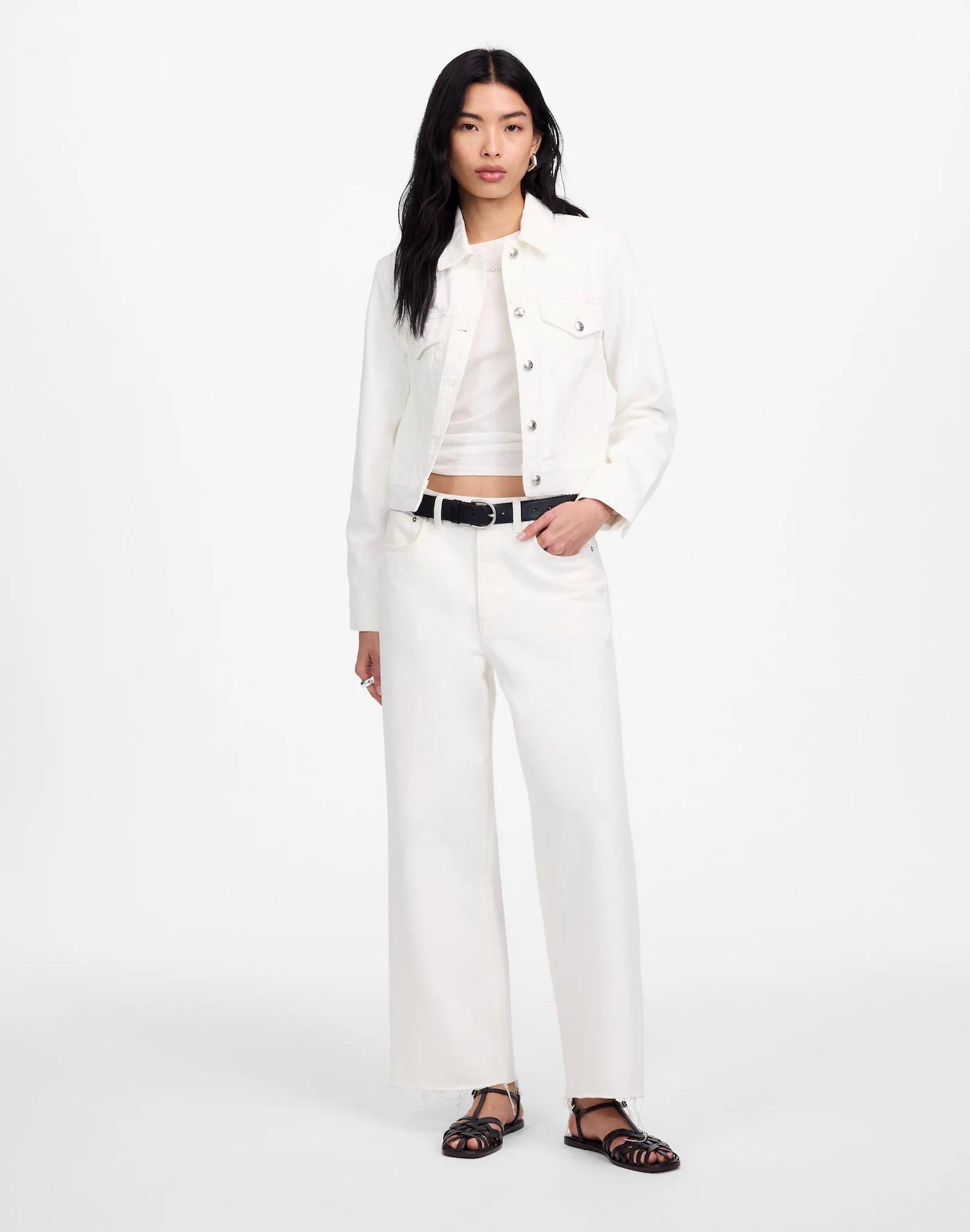 Crop Jean Trucker Jacket Product Image