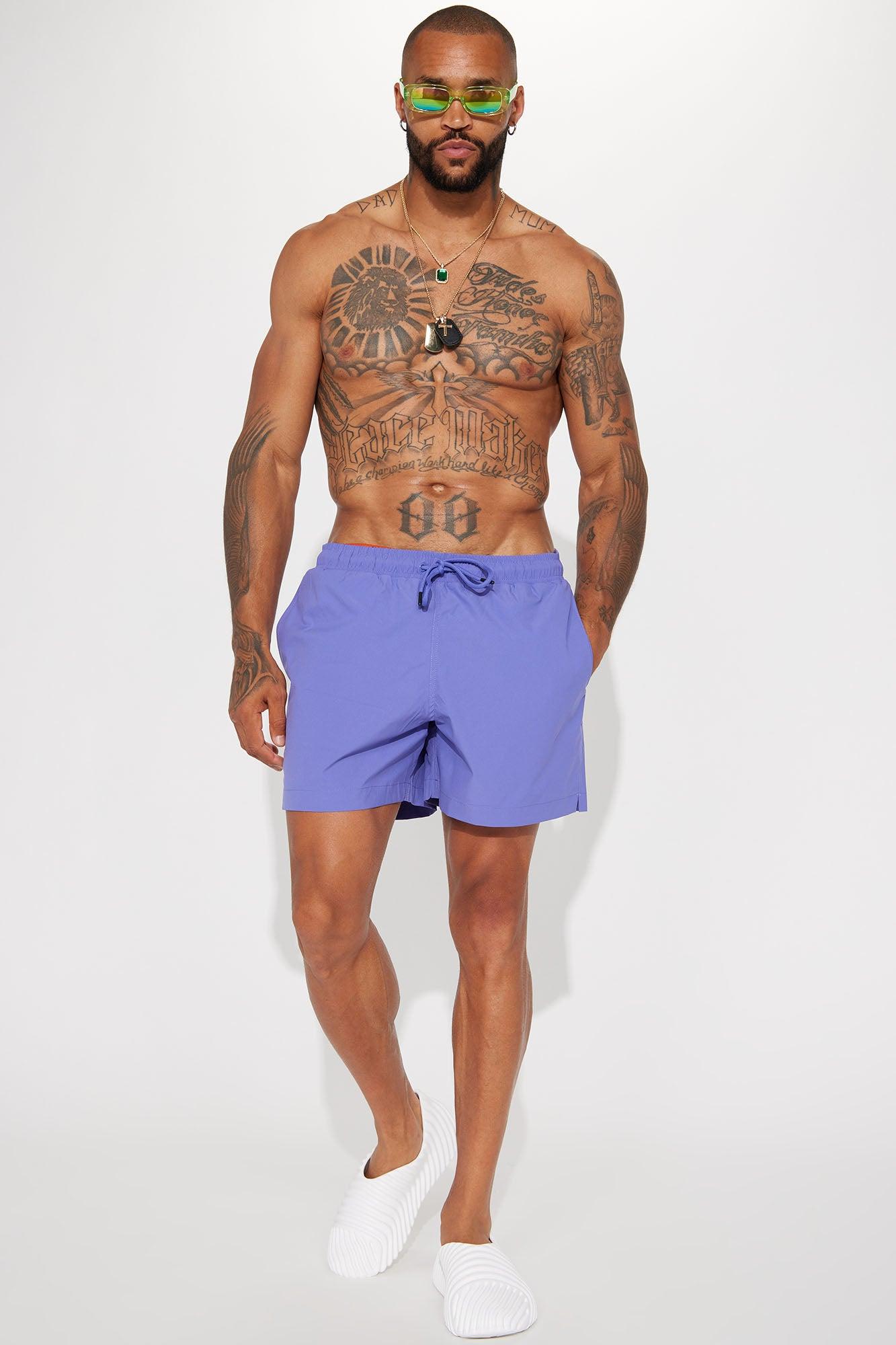 Good Day Print Change Swim Mid Trunk - Purple Product Image