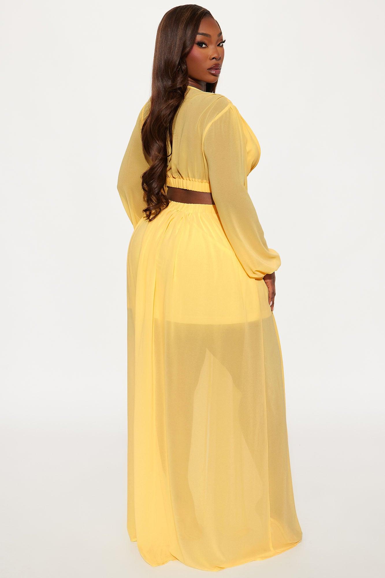 Natalia Maxi Dress - Yellow Product Image