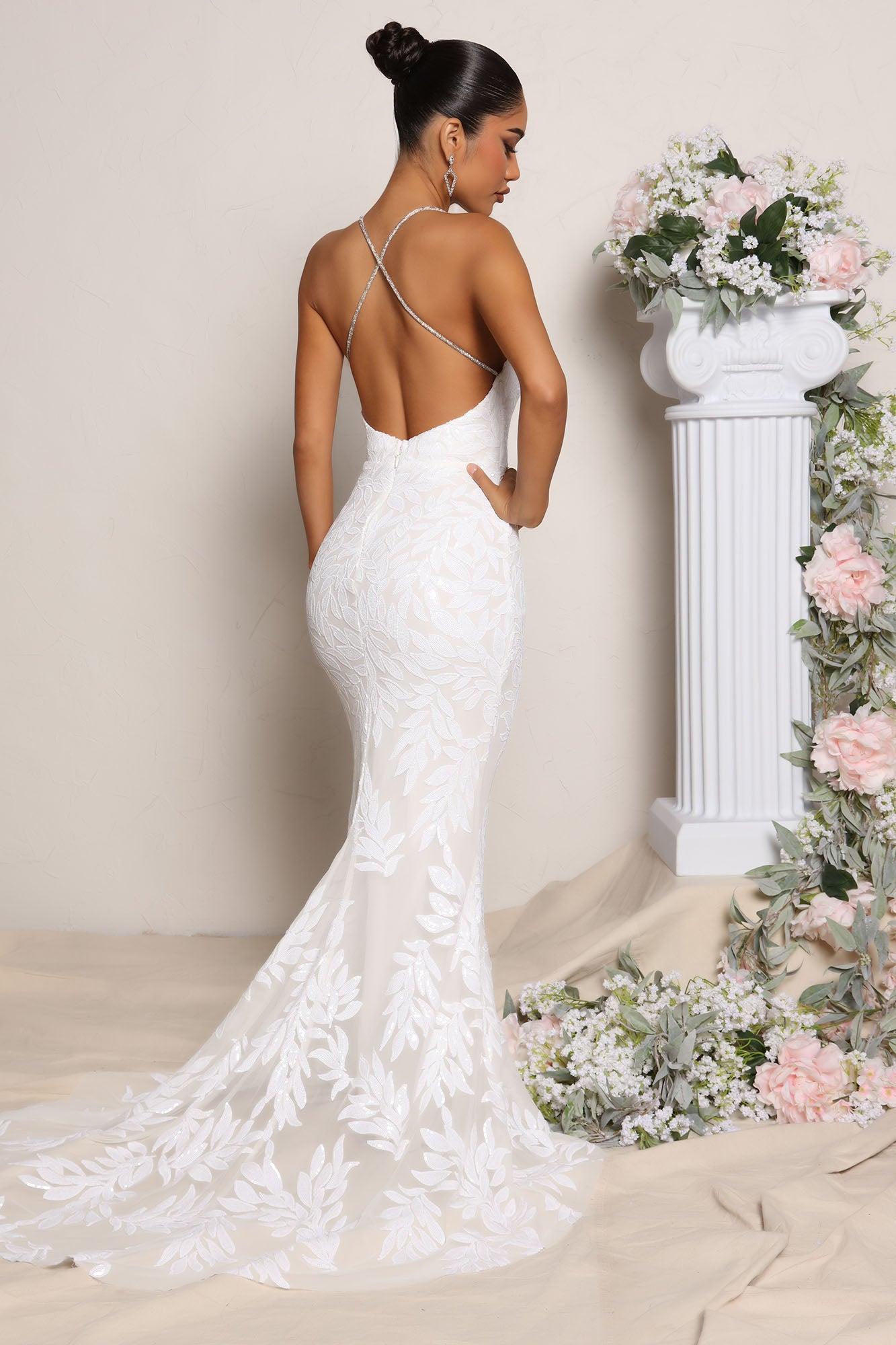 Steadfast Love Sequin Gown - White Product Image