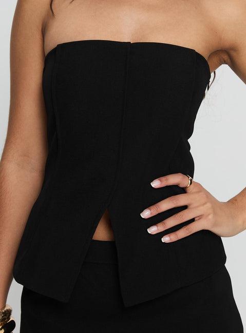 Lavish Living Strapless Top Black Product Image