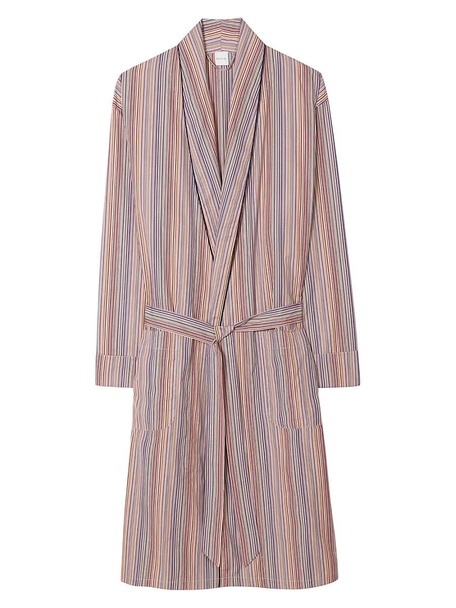 Mens Striped Dressing Gown - Product Image