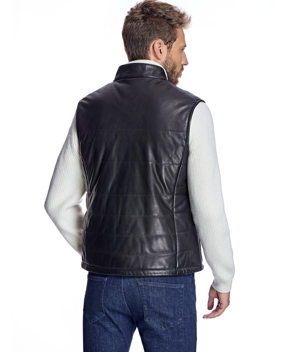 Men's Leather Vest Product Image