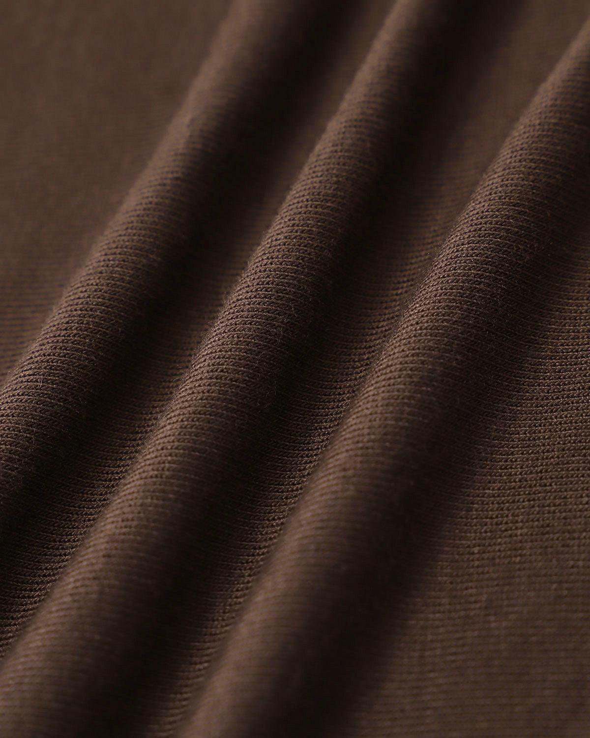 Brown Round Neck Slim Knit Tee Product Image