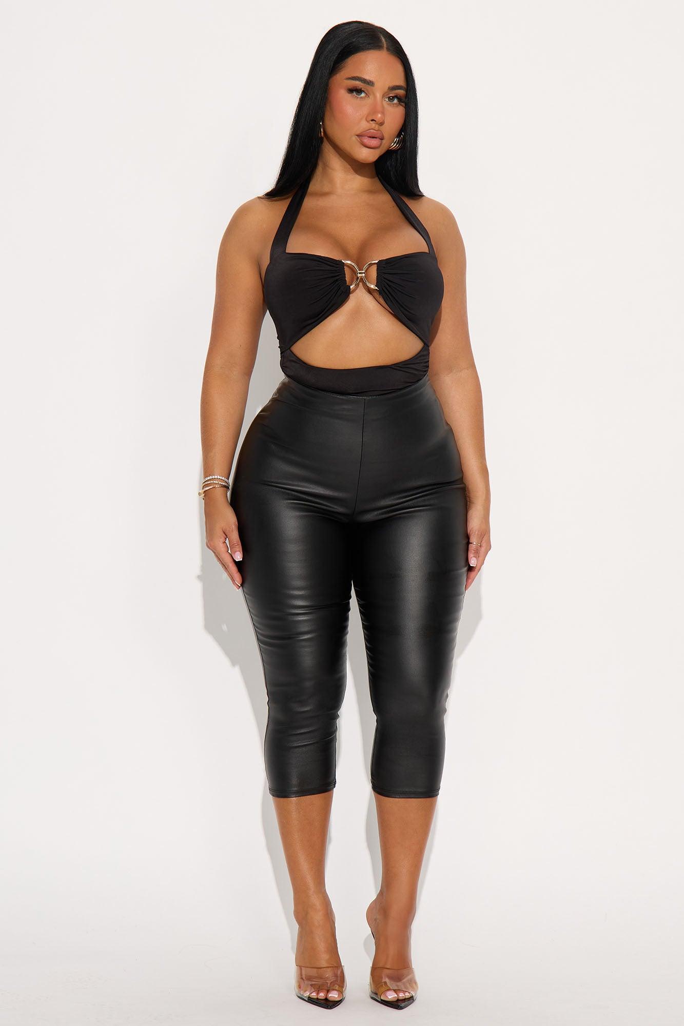 Rosé Haze Ruched Halter Bodysuit - Black Female Product Image