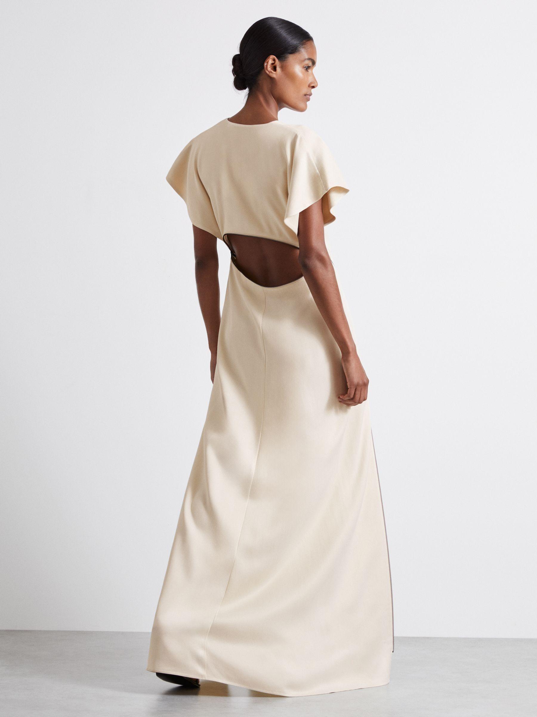 Atelier Zipped Maxi Dress with Virgin Wool in Ivory Product Image