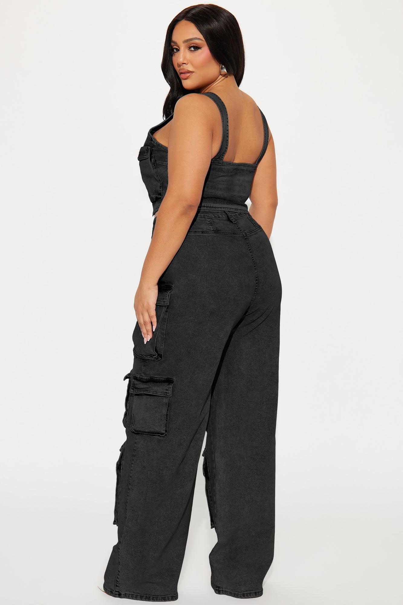 Losing Time Cargo Pant Set - Black Female Product Image