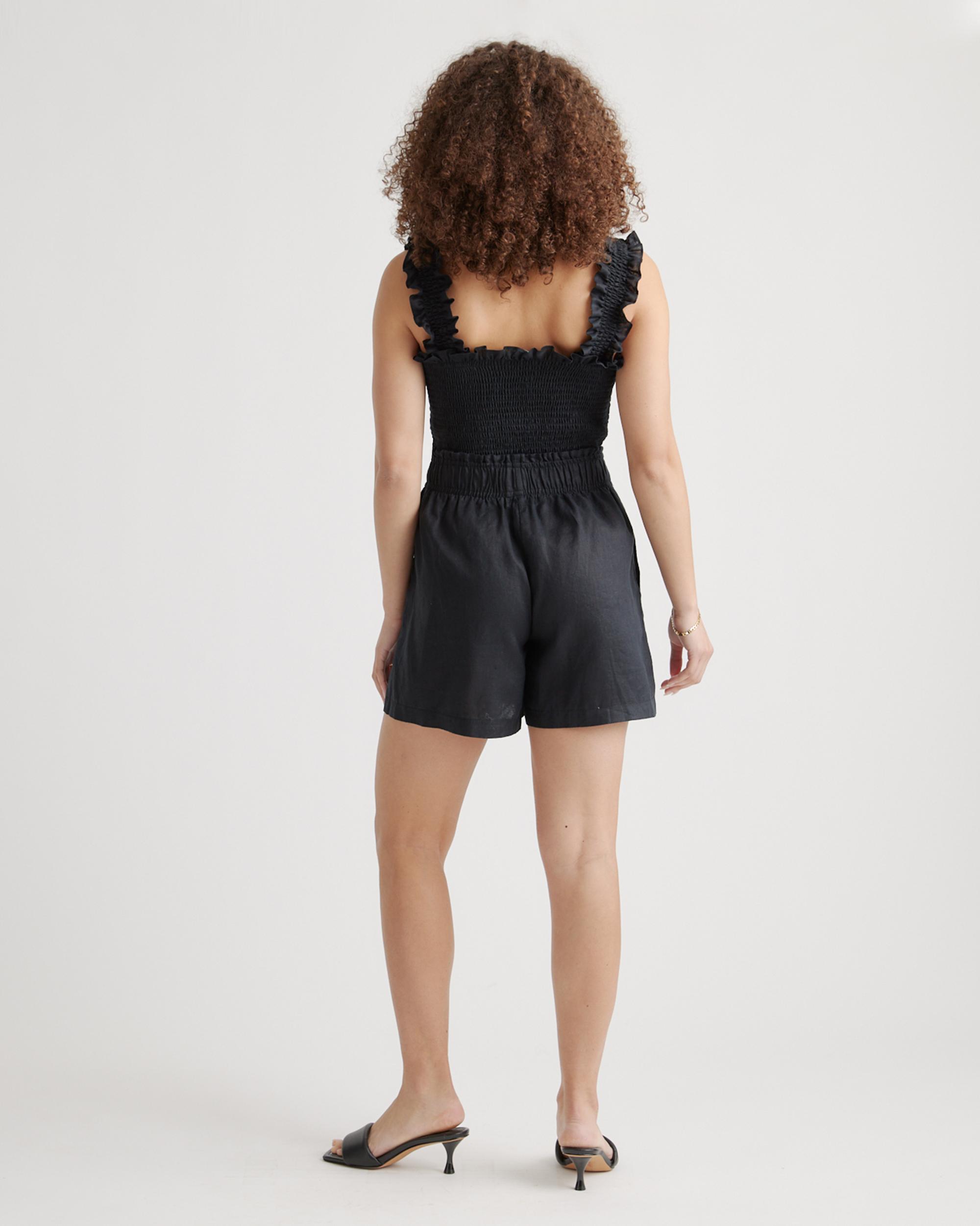 Quince | Women's 100% European Linen High Waisted Shorts Product Image