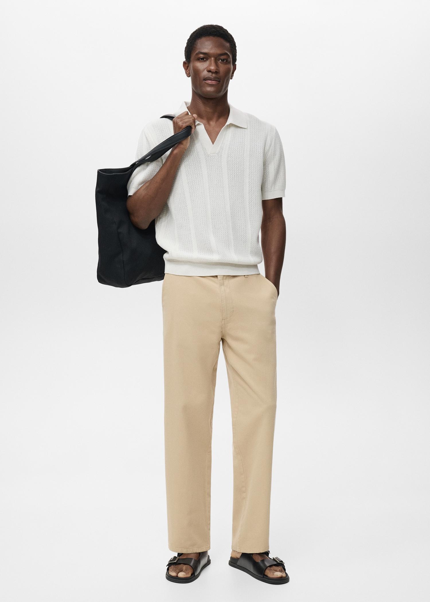 Regular-fit jeans made from a cotton-linen blend - Men | MANGO USA Product Image