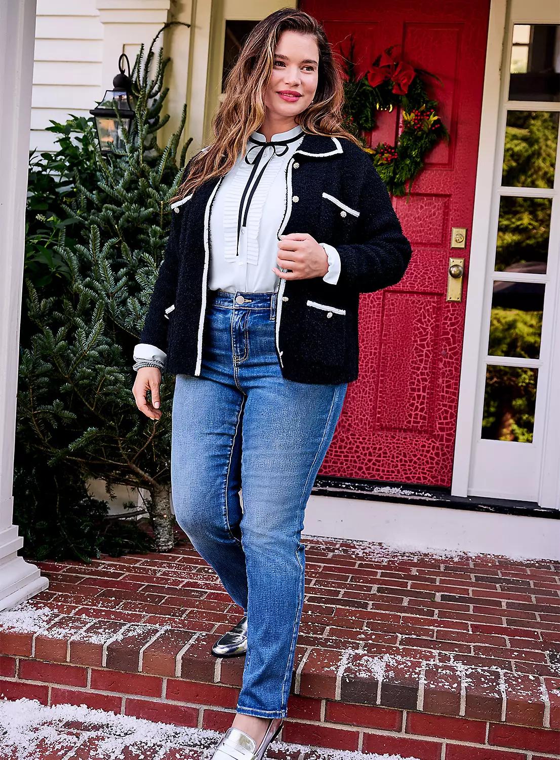 Relaxed Ribbon-Tie Blouse Product Image