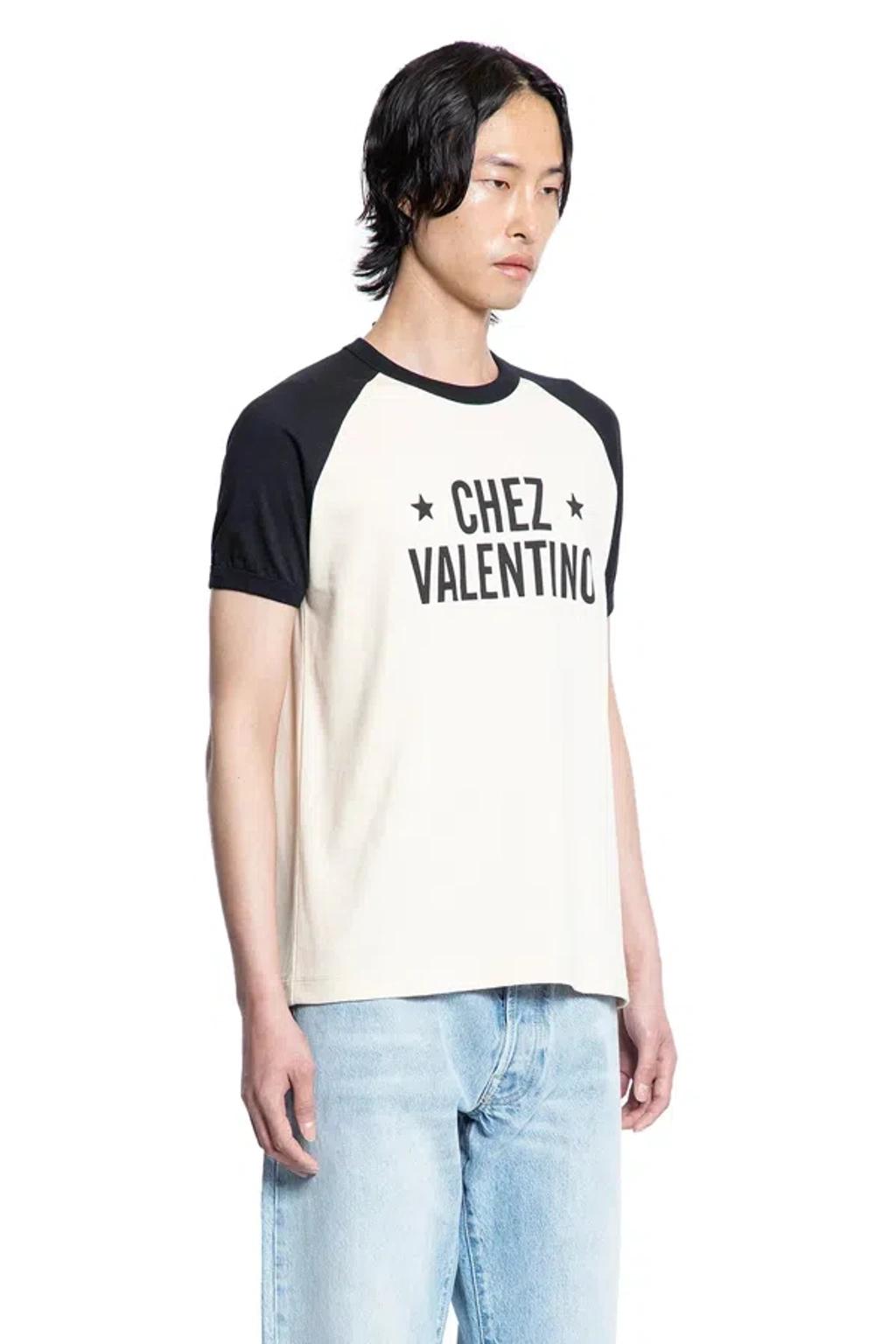 VALENTINO Chez Logo T-shirt In Neutral Product Image