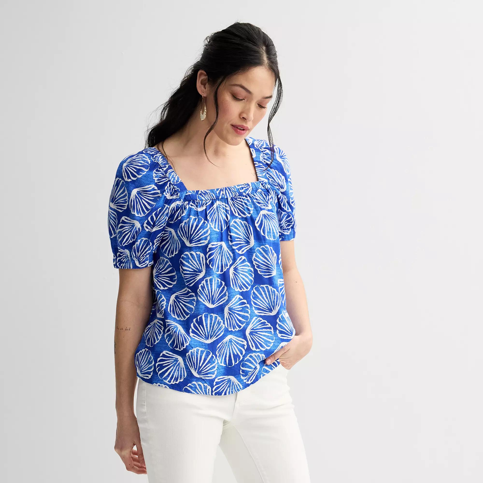 Women's Sonoma Goods For Life® Squareneck Peasant Top,  Product Image