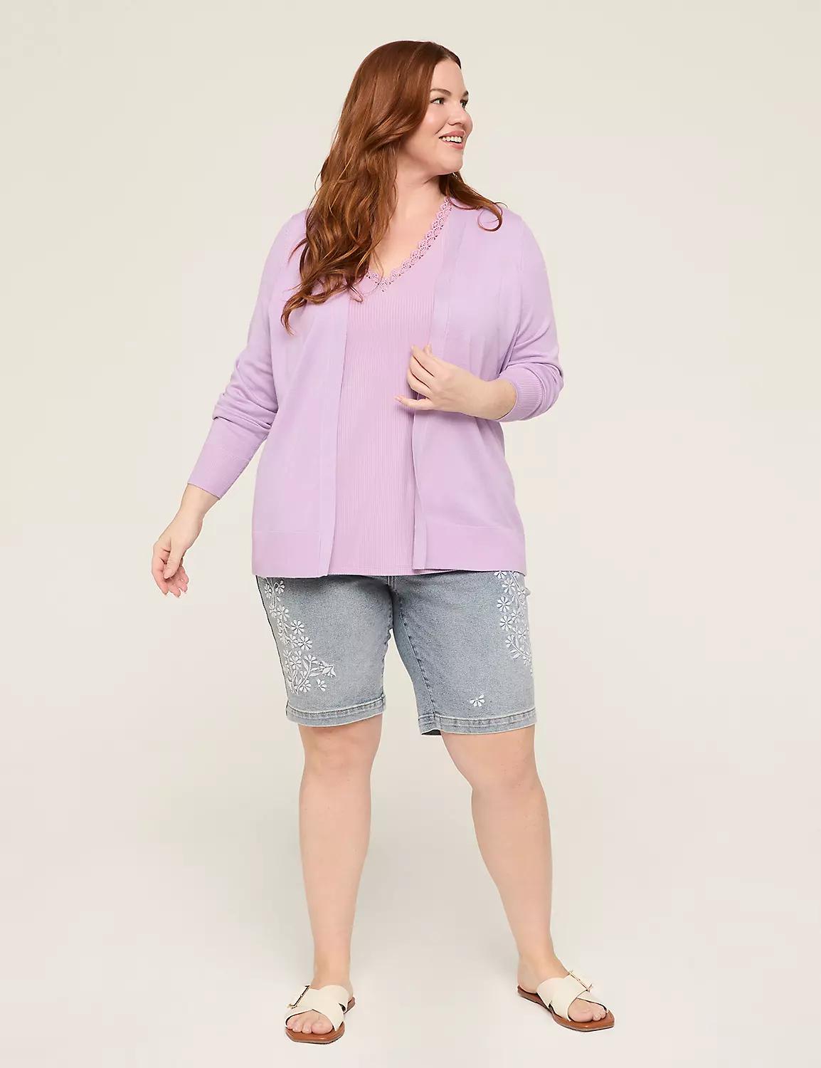 Modern Long-Sleeve Open-Front Cardigan Product Image