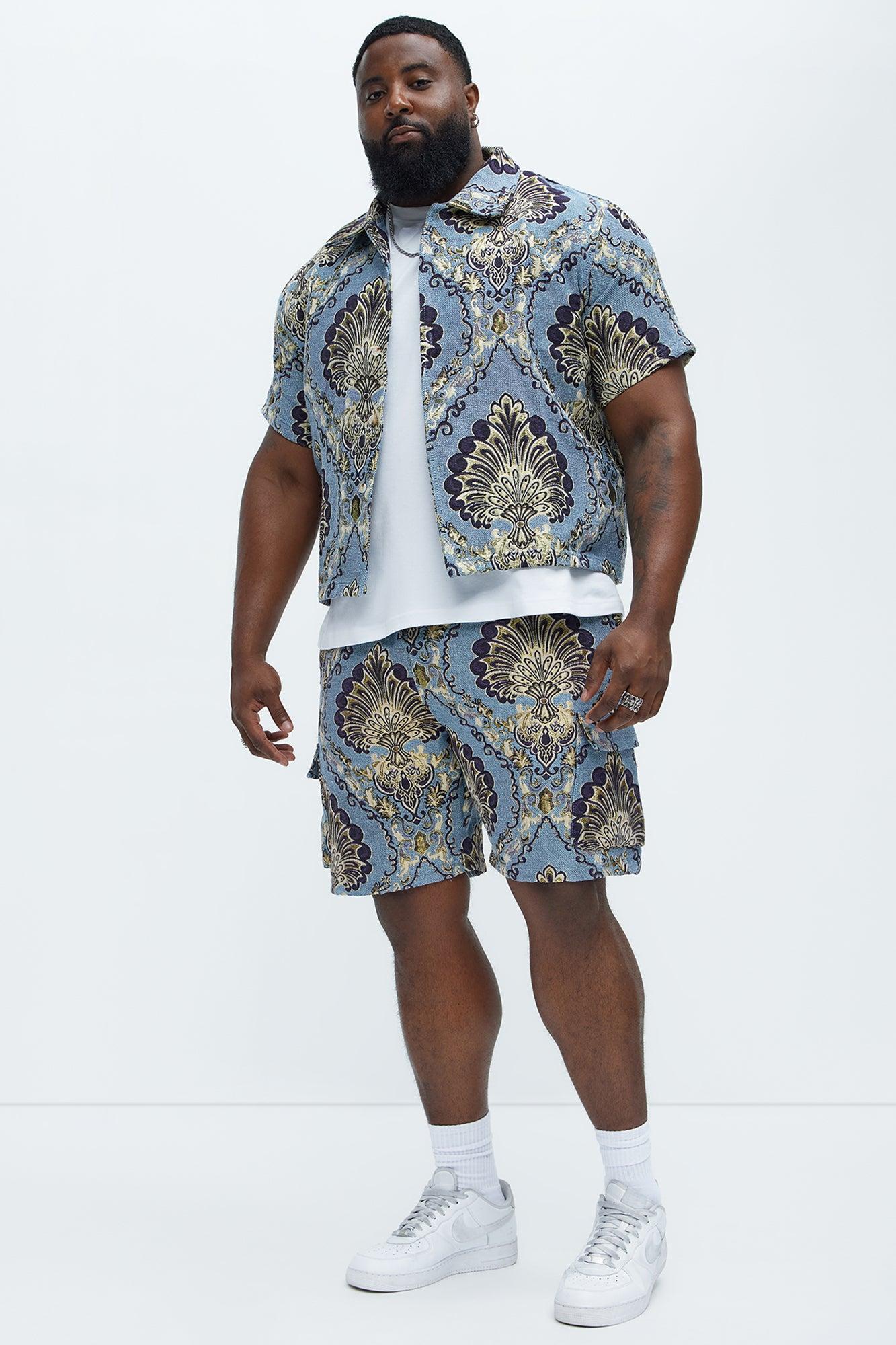 Highland Tapestry Shorts - Blue/combo Product Image