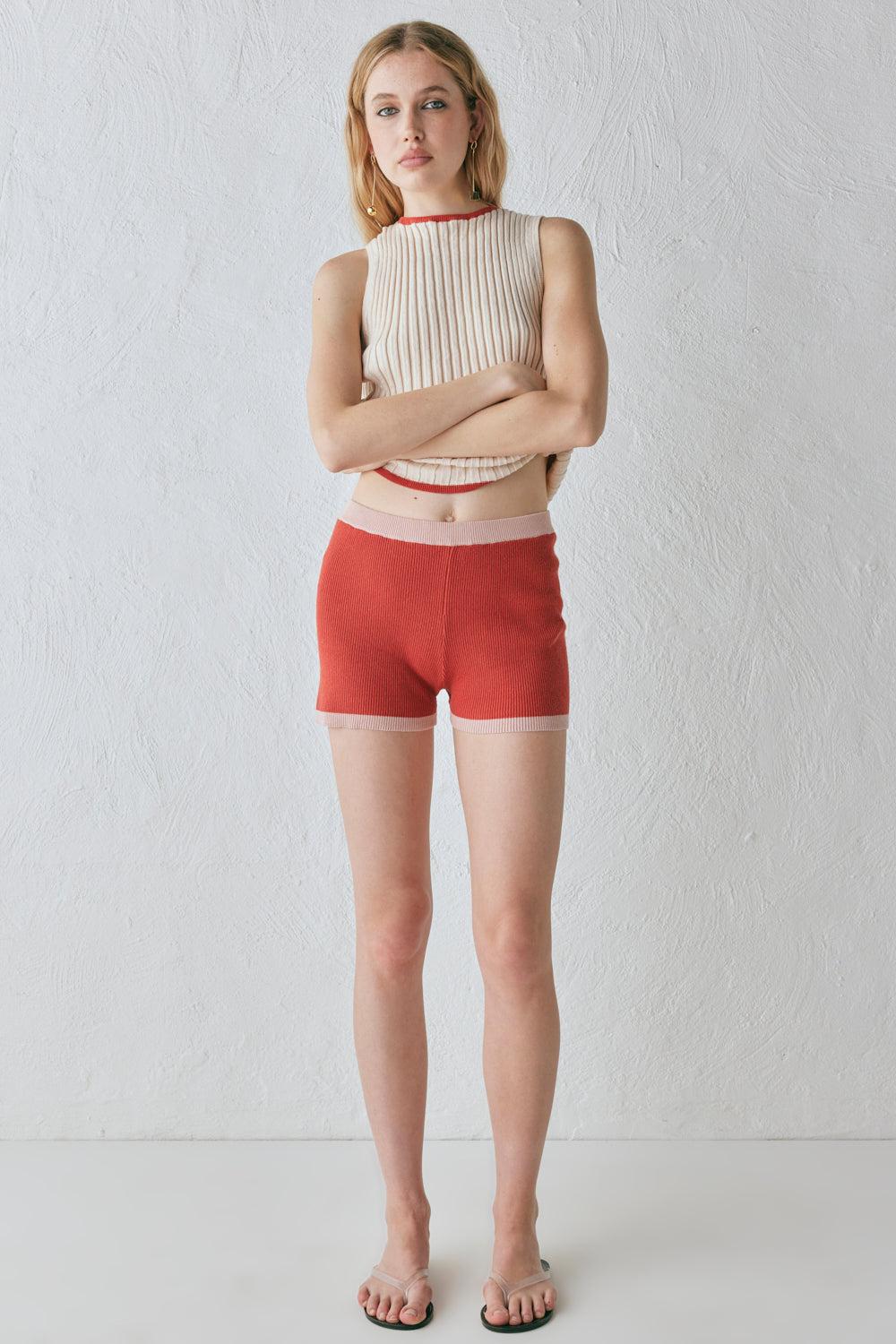Mason Knit Shorts Red Product Image
