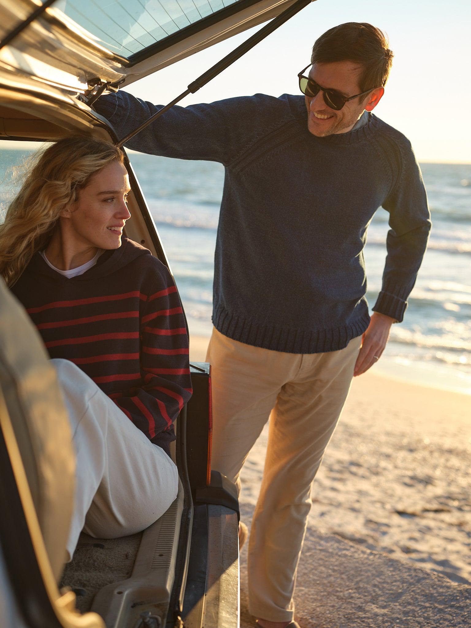 Deep Sea Quaker Crewneck Sweater in Indigo Product Image