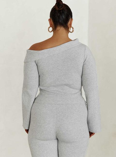 Sina Off The Shoulder Top Grey Curve Product Image