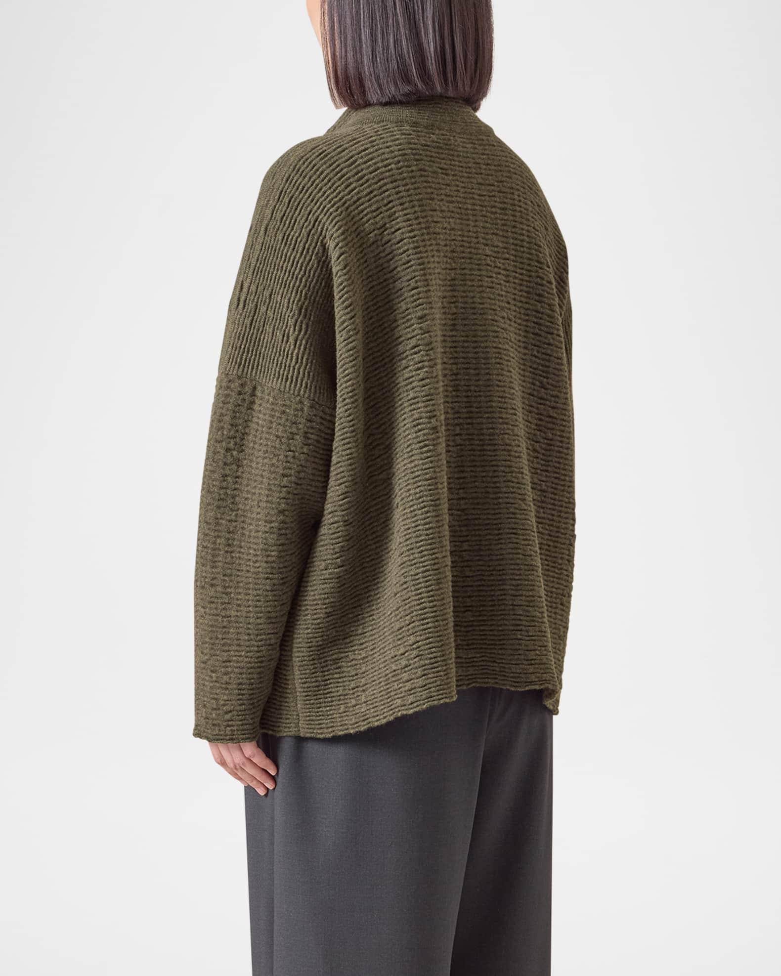 3/4 Width High-Neck Cardigan (Mid Length) Product Image