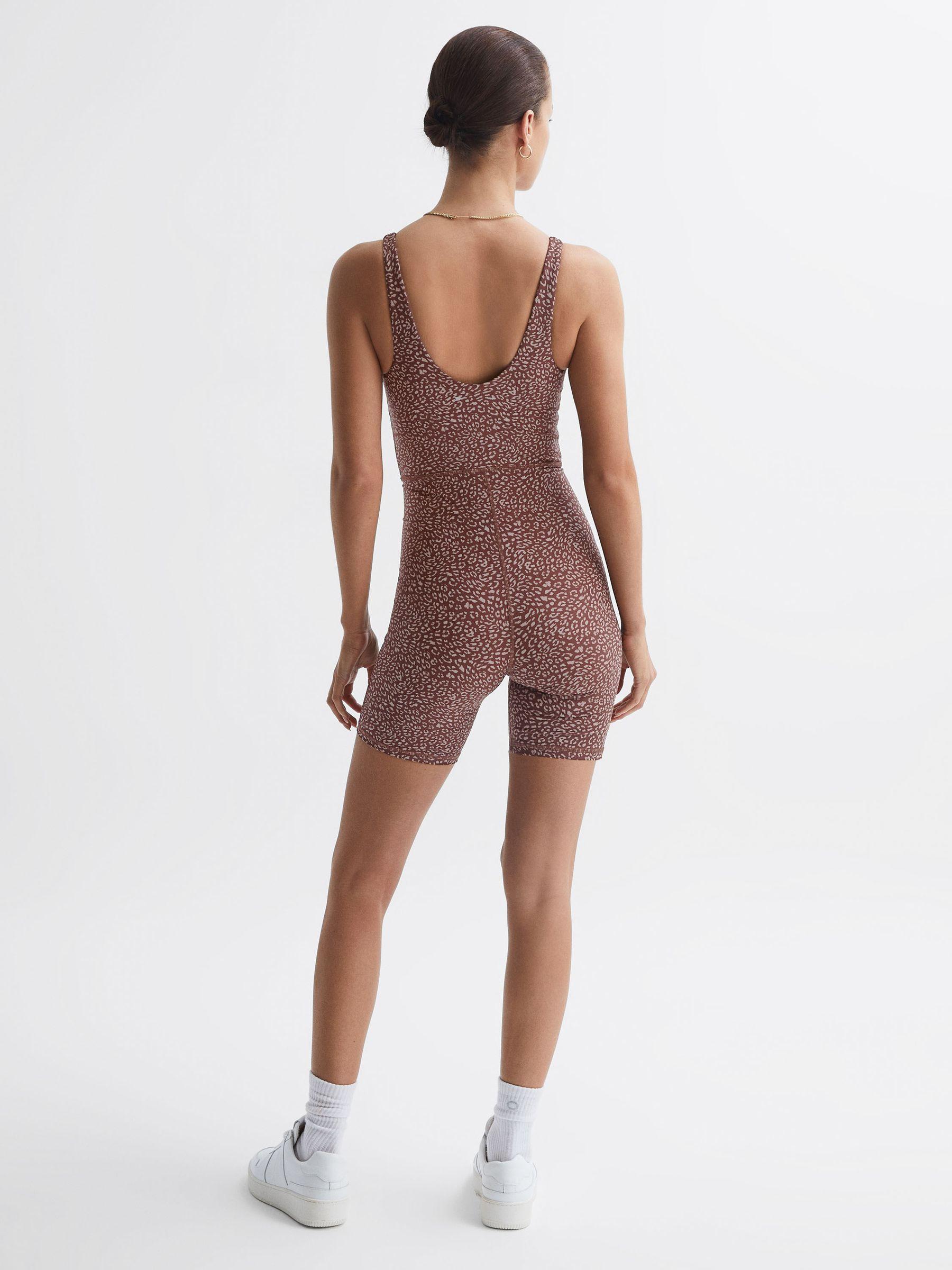 The Upside Bodysuit in Brown Print Product Image