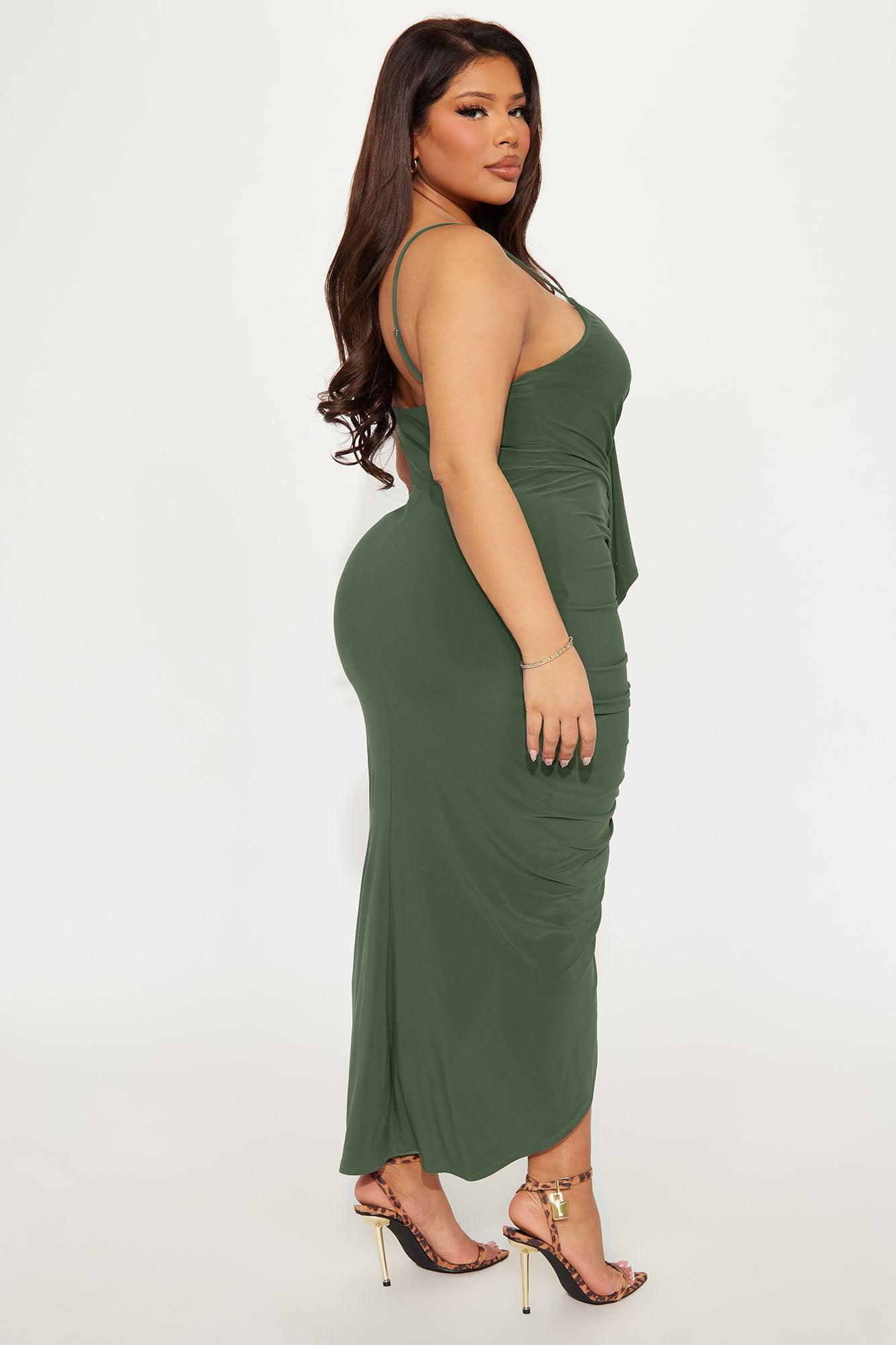 Gloria Midi Dress - Olive Female Product Image