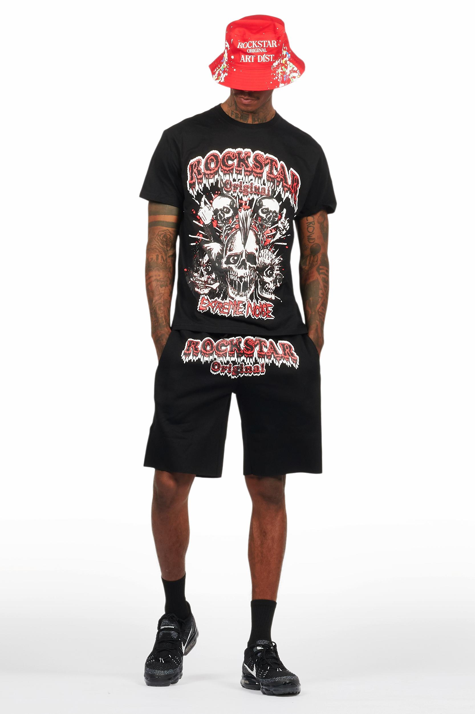 Tabor Black T-Shirt/Short Set Male Product Image