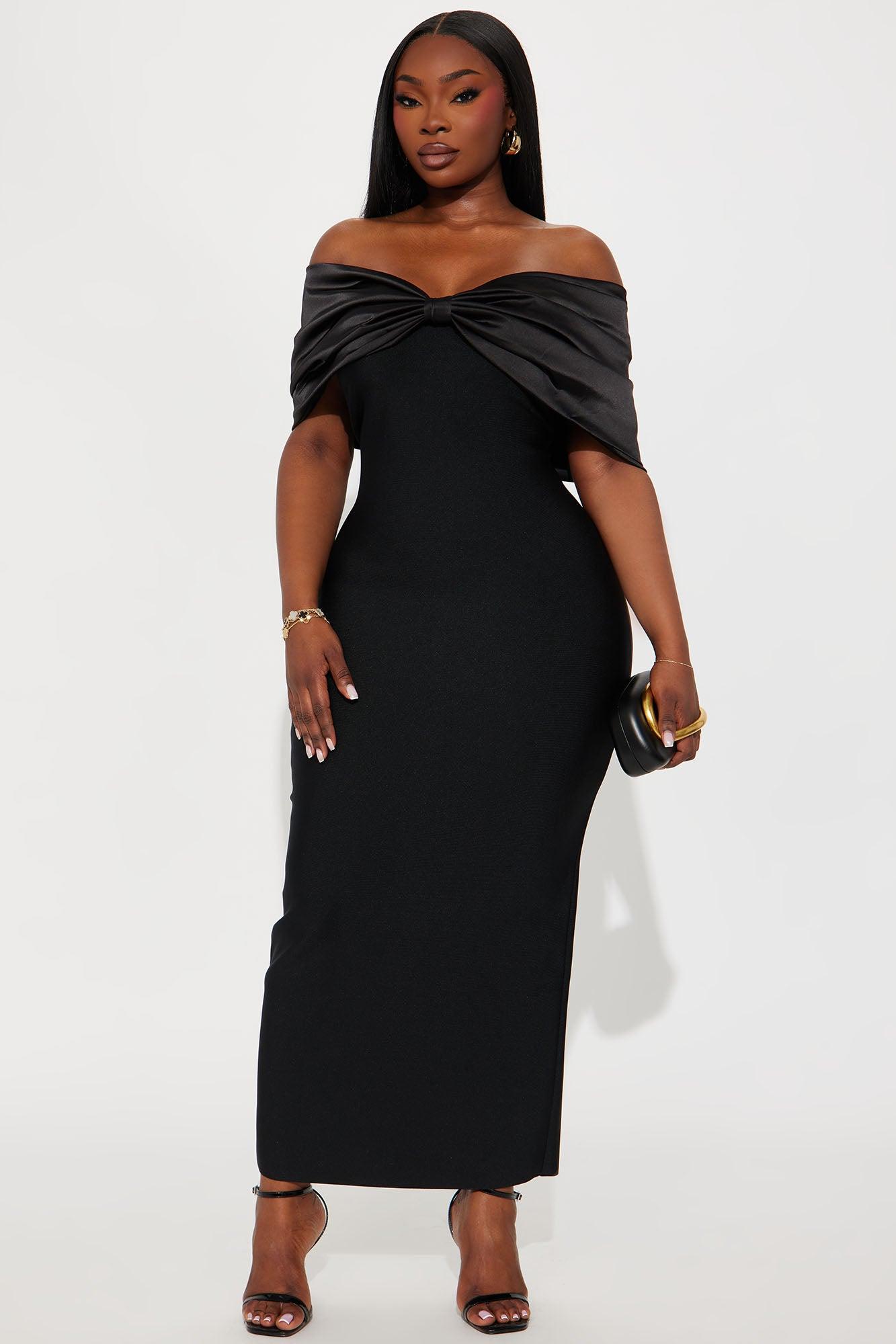 Pretty Privilege Bandage Midi Dress - Black Female Product Image