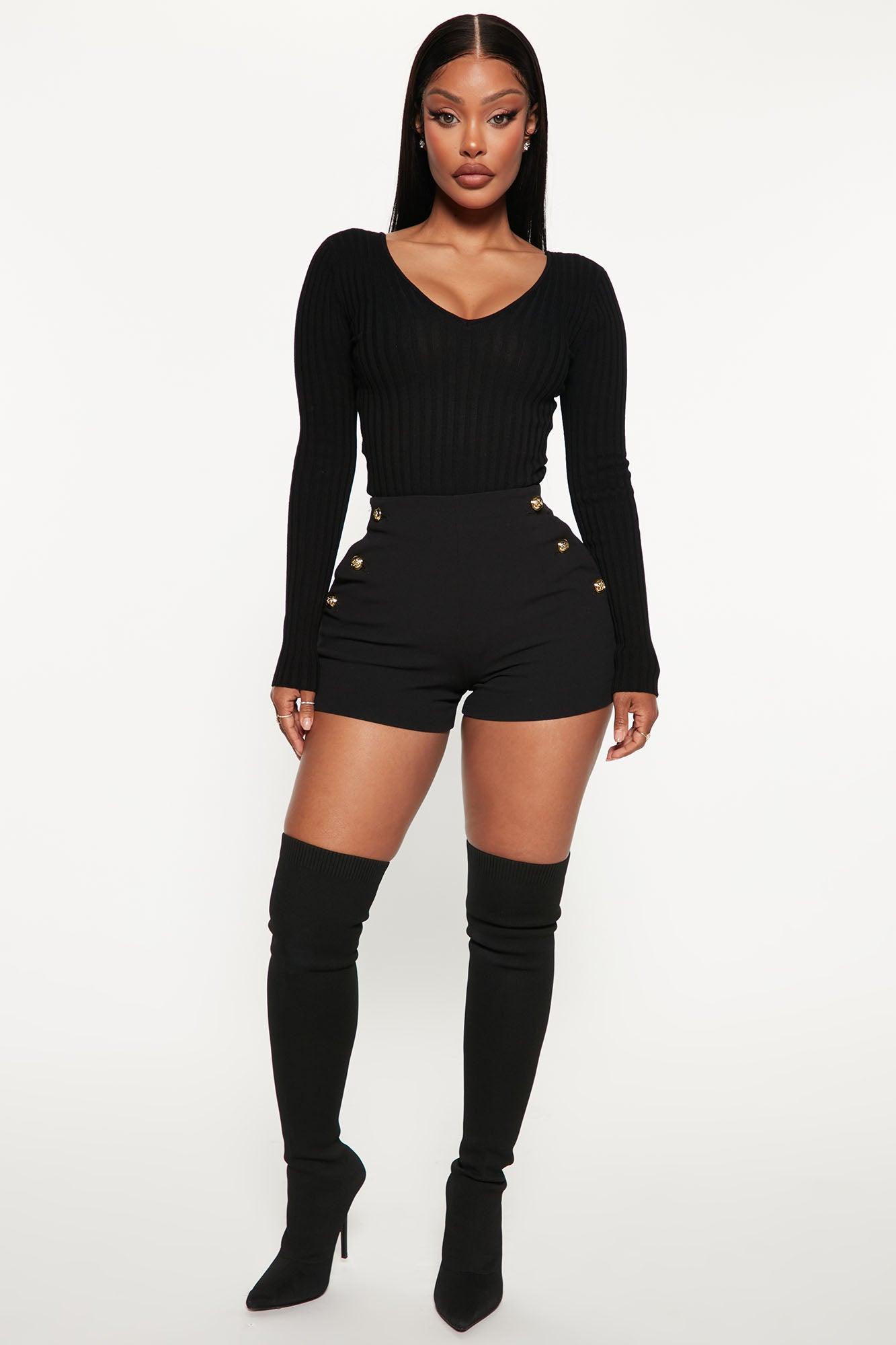 Kallan Knit Sweater Top - Black Female Product Image