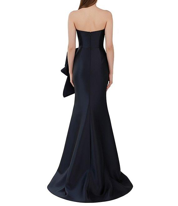 Terani Couture Strapless Beaded Bow Detail Mikado Mermaid Gown Product Image