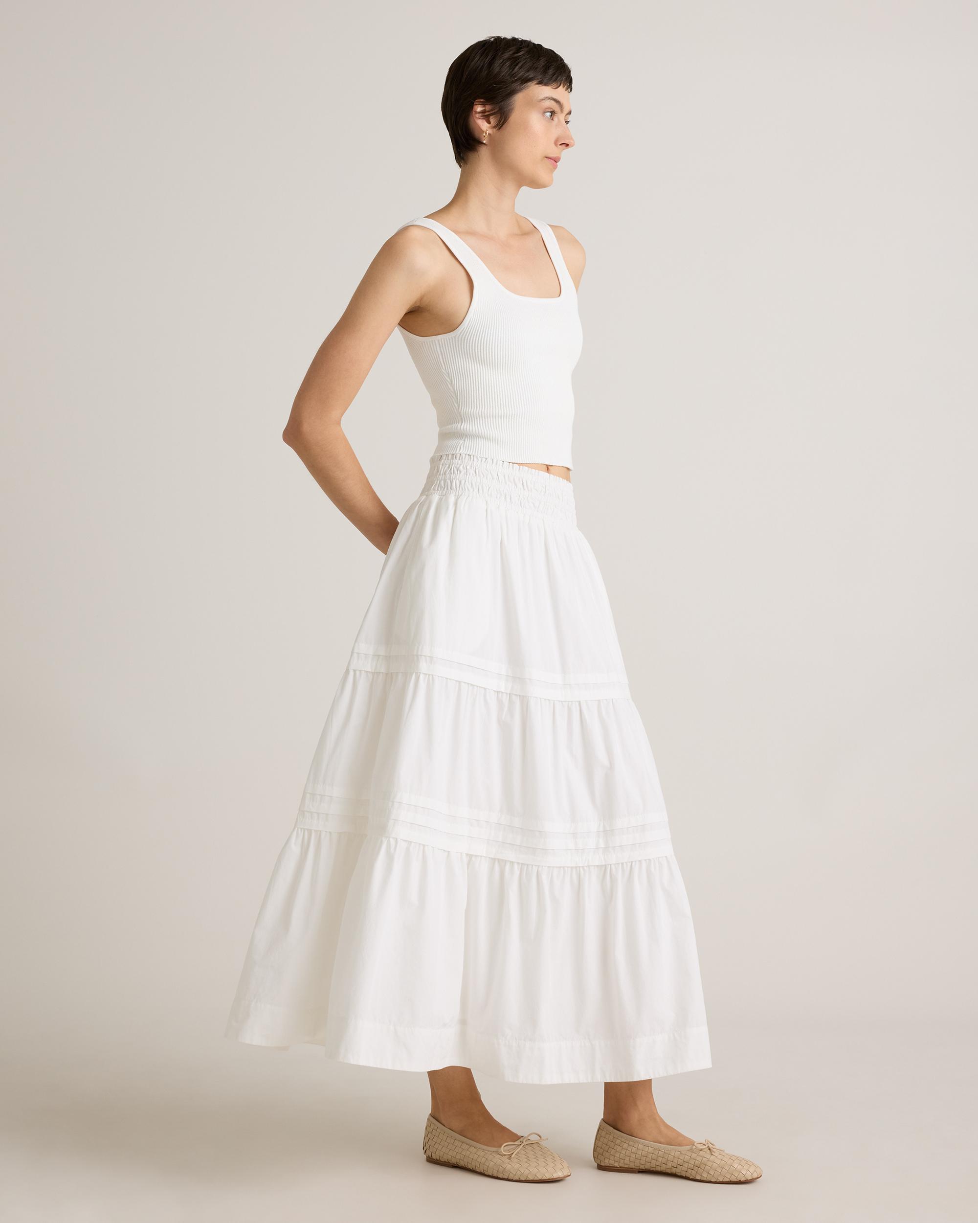 Quince | Women's Poplin Tiered Maxi Skirt Organic Cotton Product Image