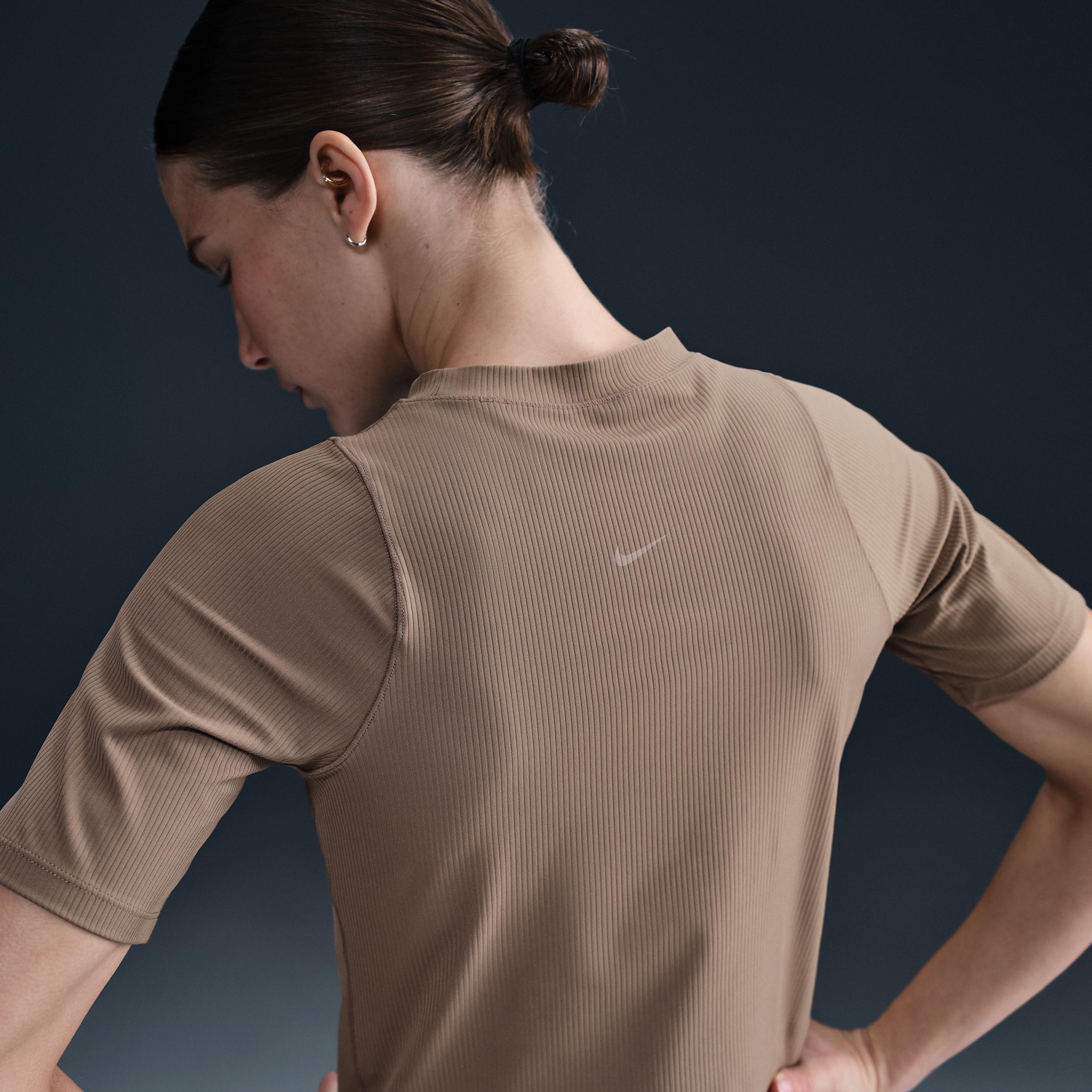 Nike Women's Zenvy Rib Dri-FIT Short-Sleeve Top Product Image