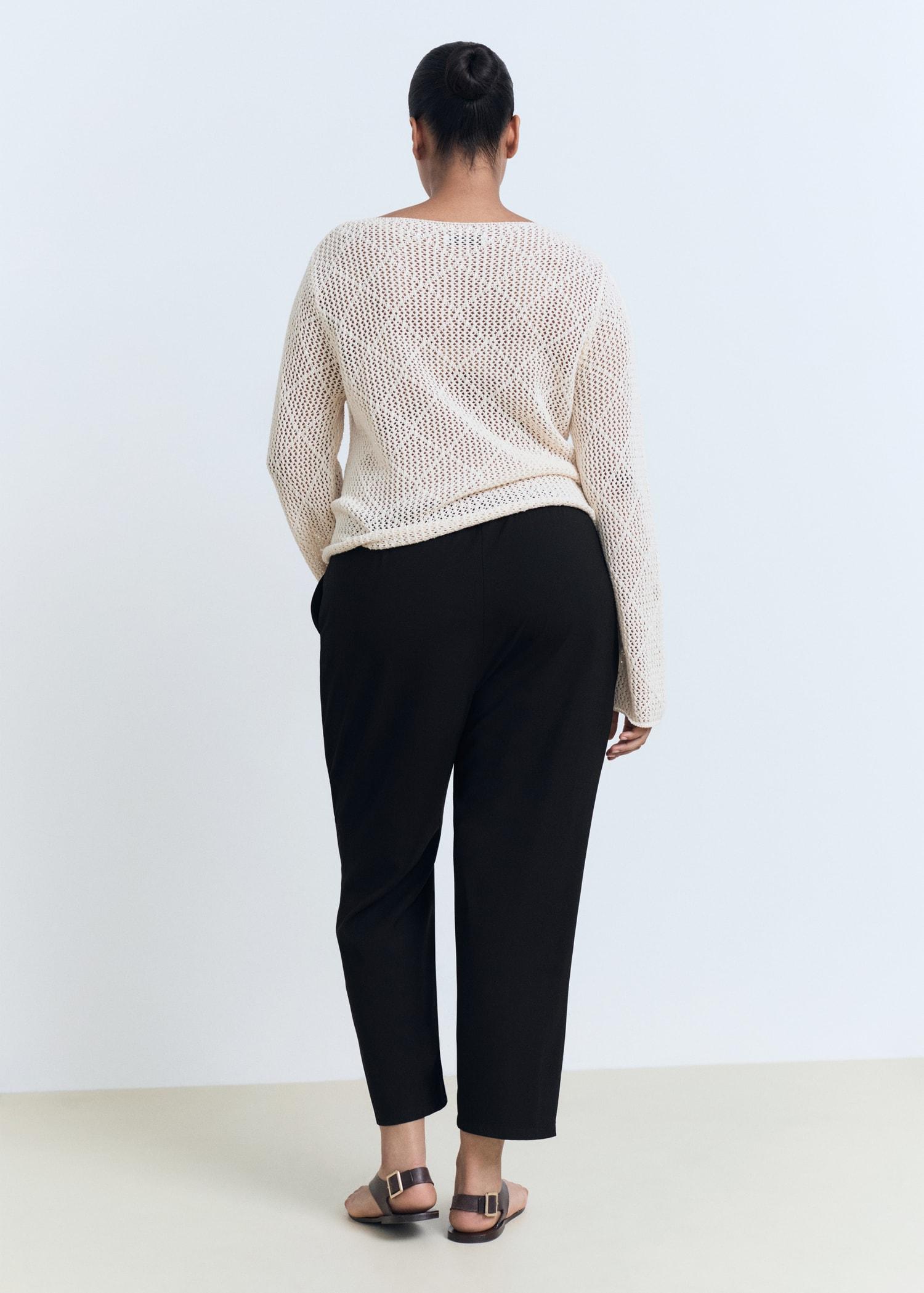 Drawstring flowy pants - Women | MANGO USA Product Image