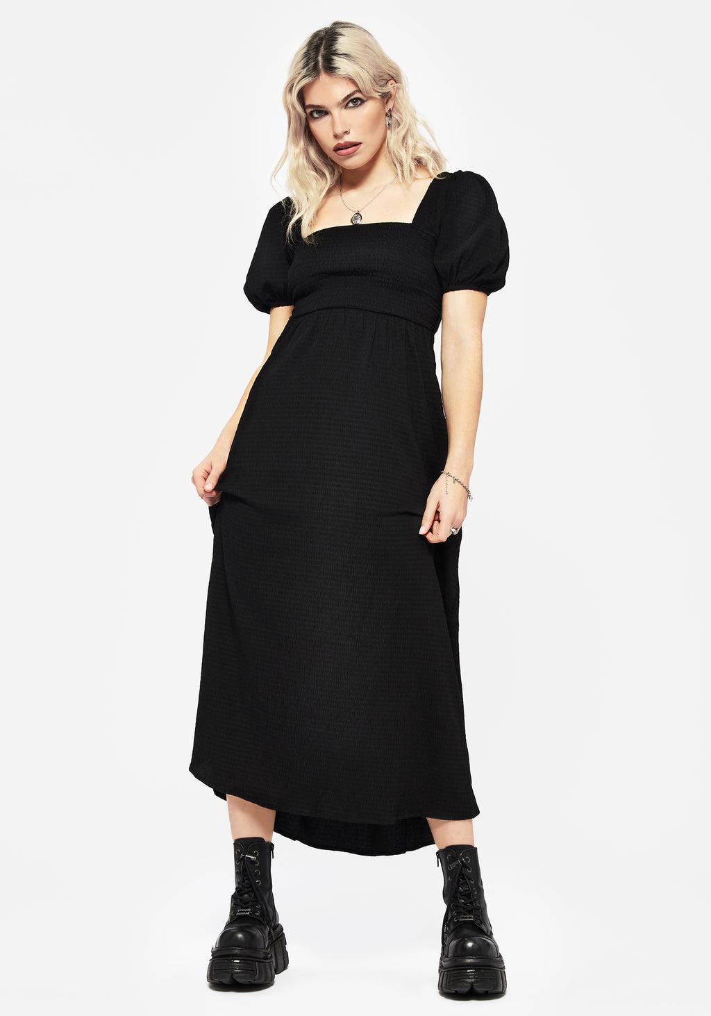 Carmine Midaxi Smock Dress - Black Product Image
