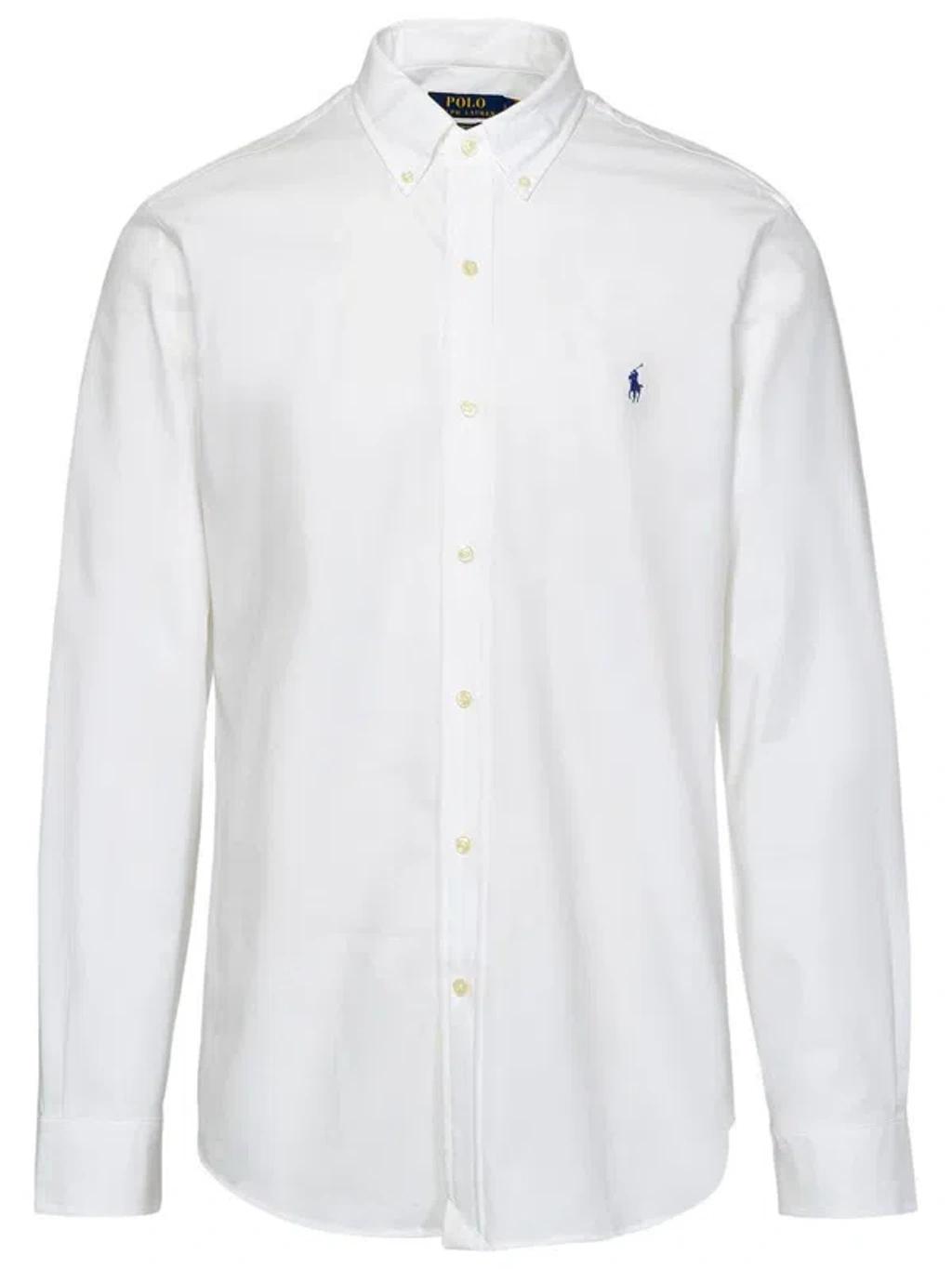 POLO RALPH LAUREN Long Sleeve Sport Shirt Clothing In White Product Image