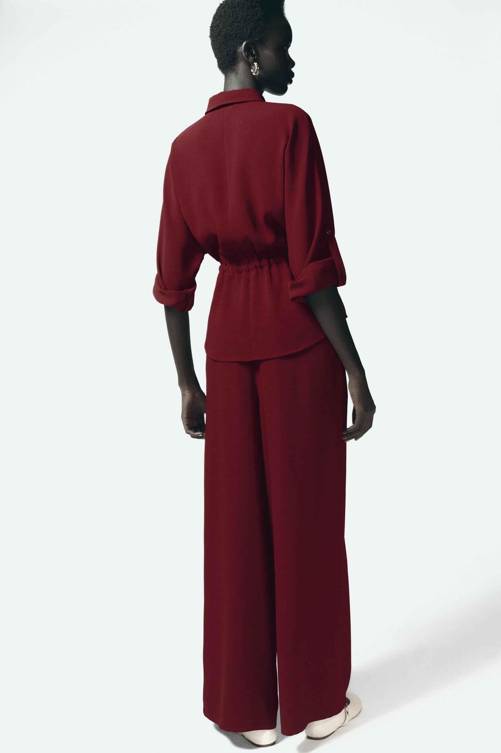 CREPE WIDE LEG PANTS Product Image